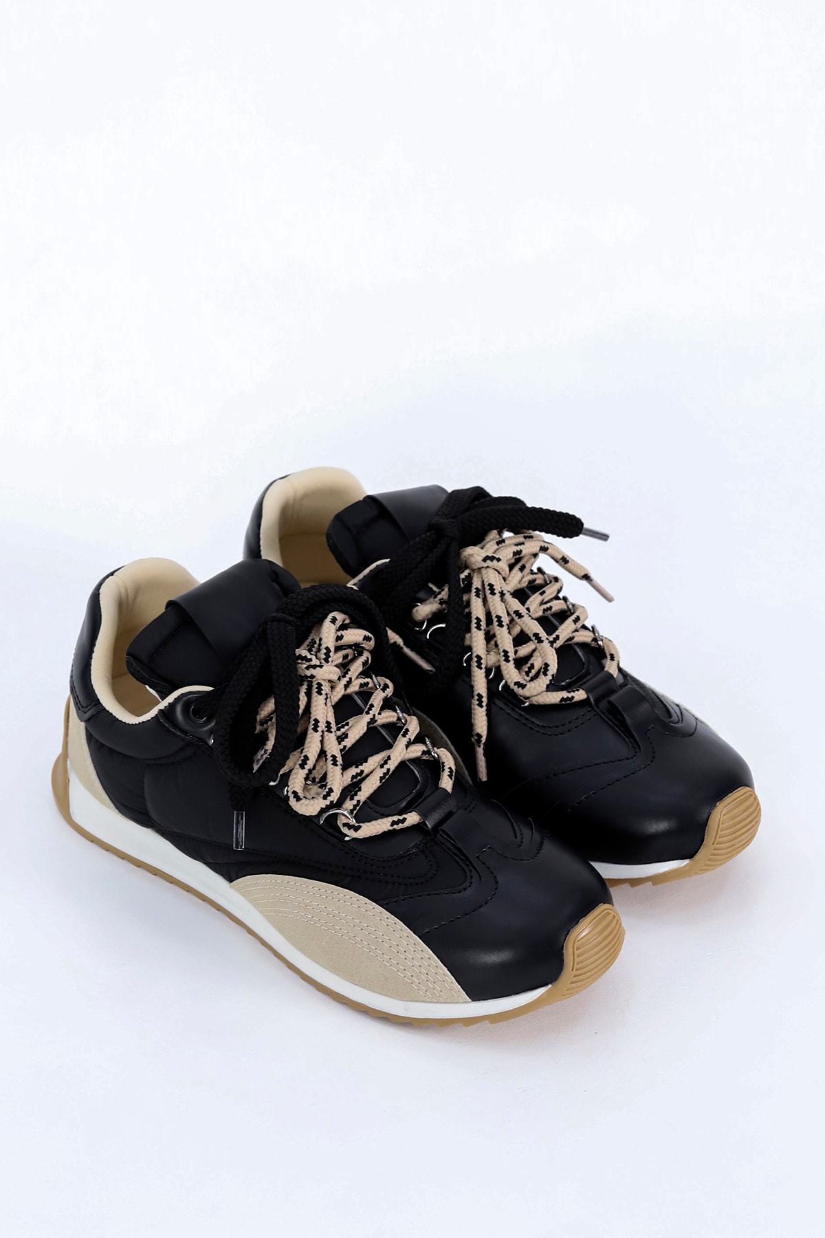 PRNS 186 Bağcıklı Düz Taban Spor Ayakkabı