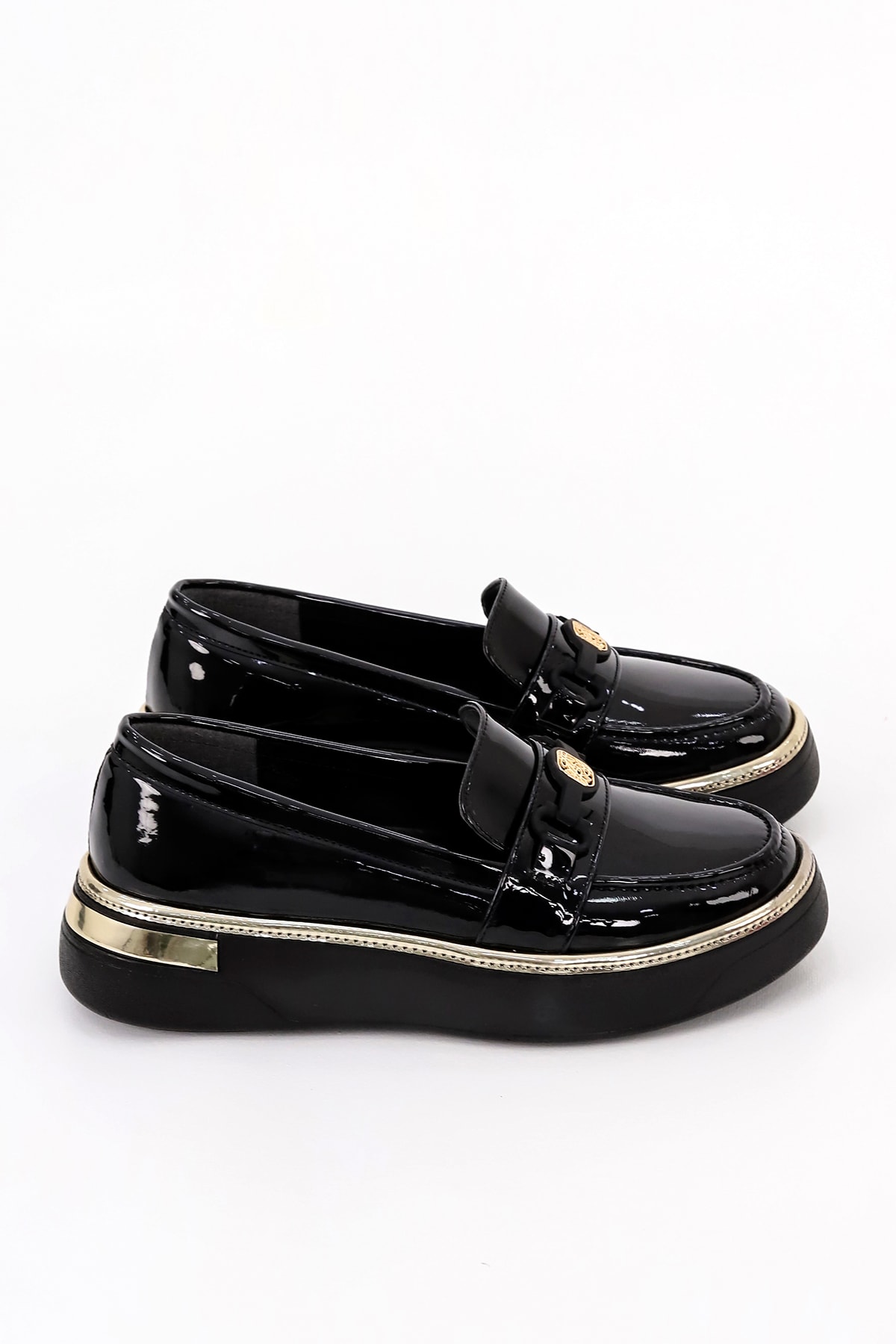 MDL 515 Toka Detaylı Loafer - SİYAH RUGAN