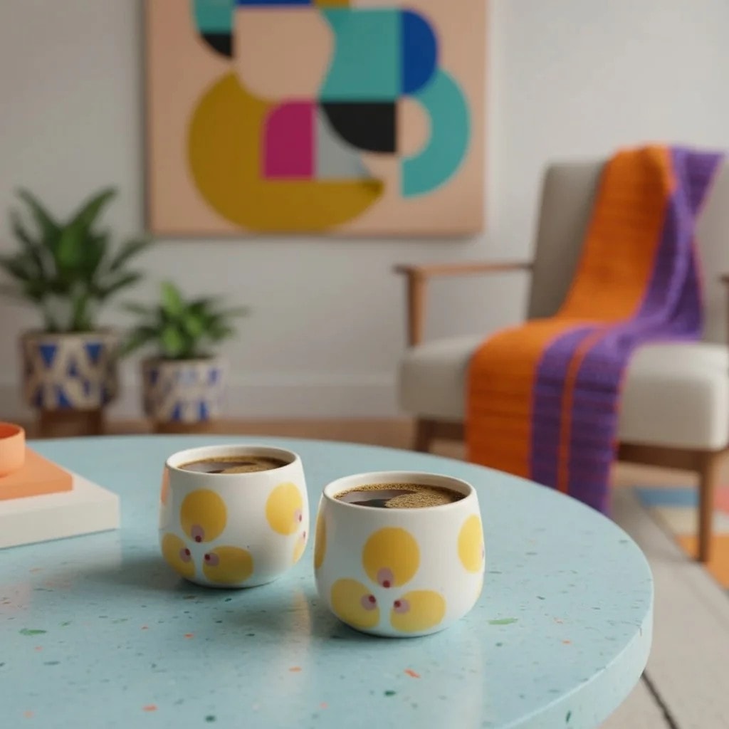 Set of 2 Ceramic Chubby Mugs