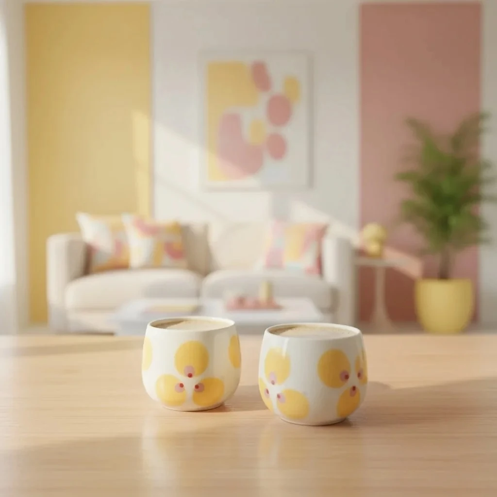 İkili Seramik Tombul Bardak