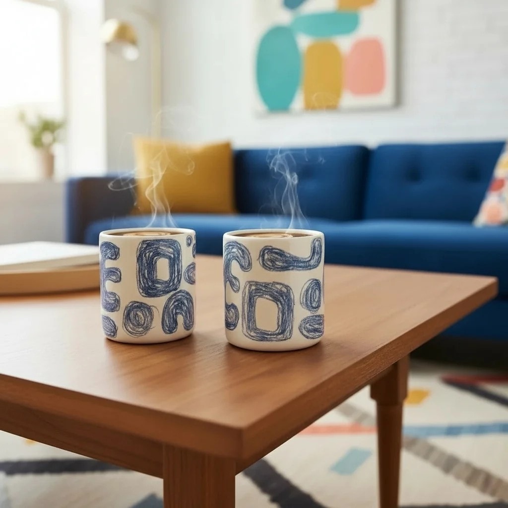 Set of 2 Ceramic Mugs