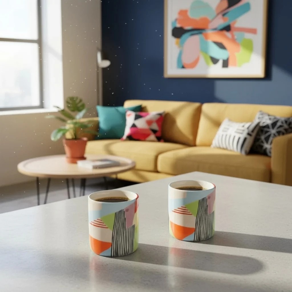 Set of 2 Stoneware Mugs