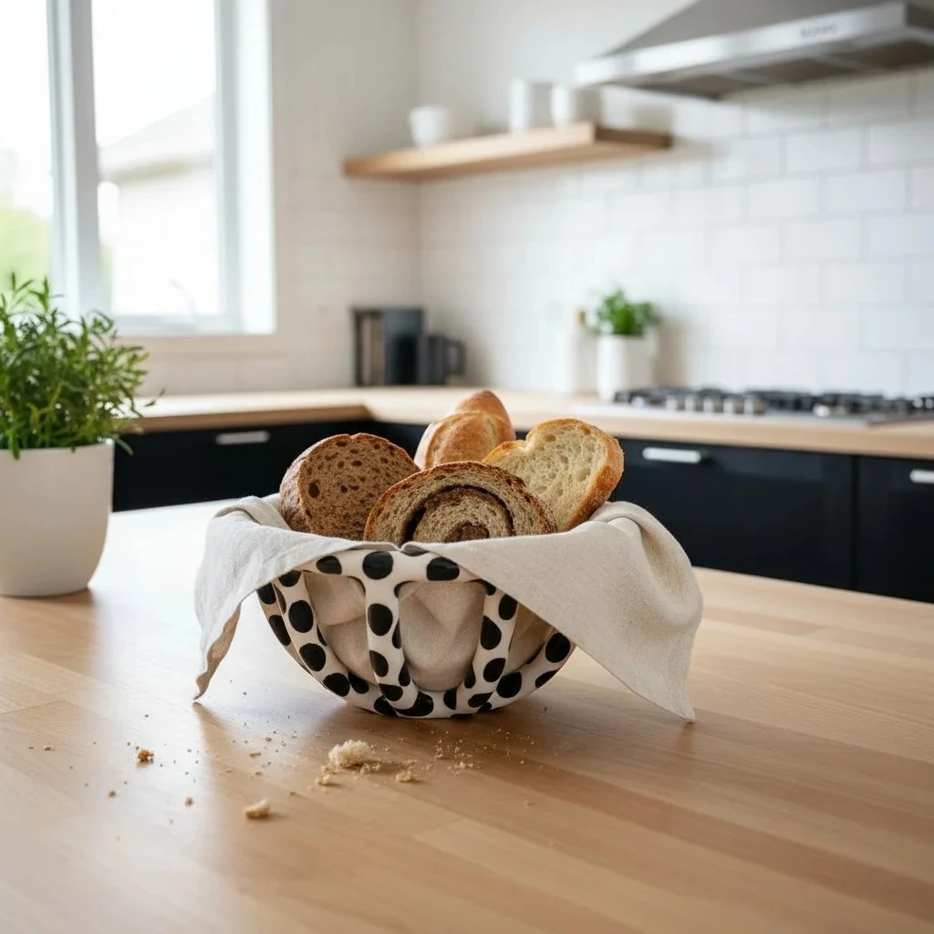 Siyah Benekli Seramik Sepet