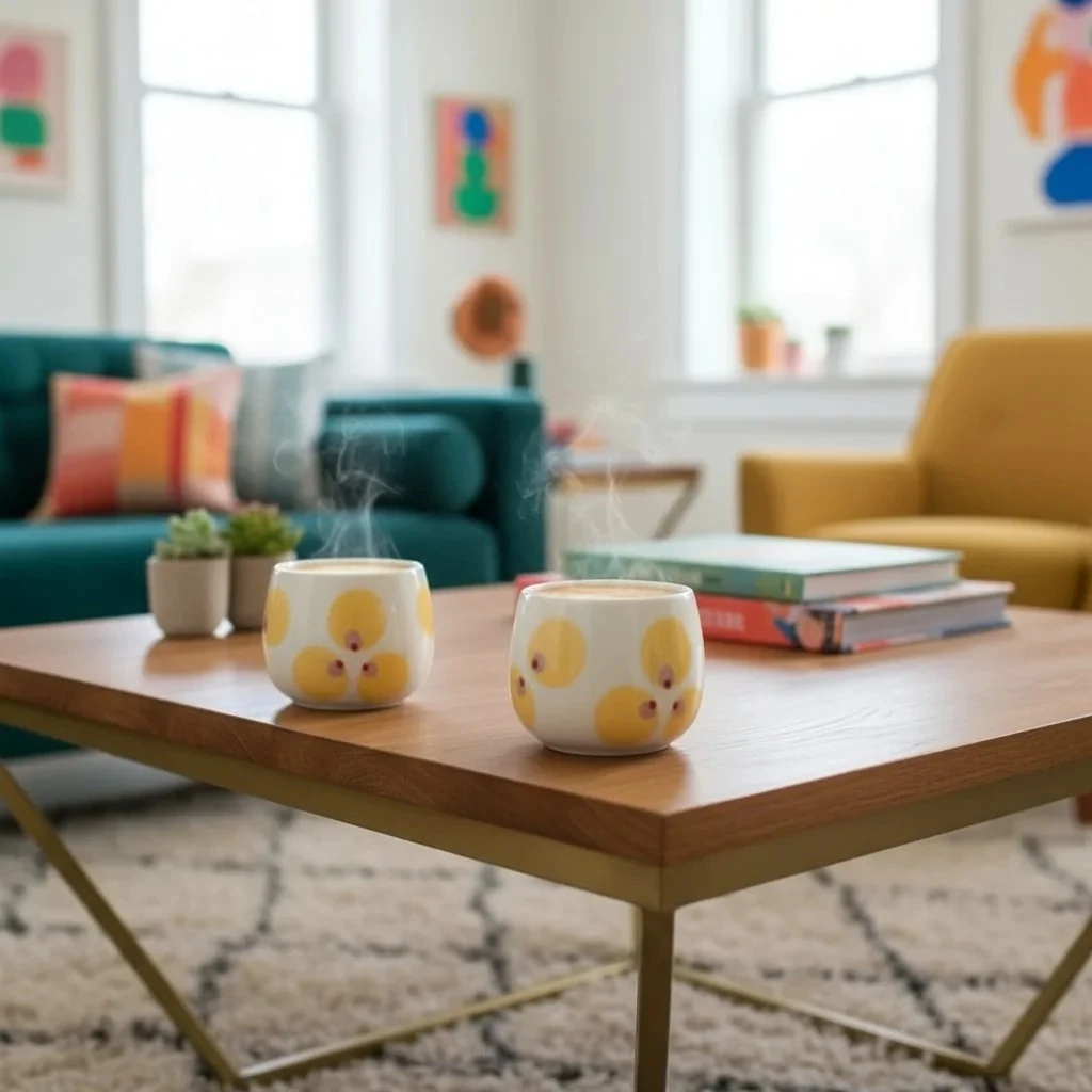 İkili Seramik Tombul Bardak