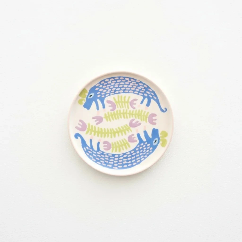 Keçi Desenli Seramik Tabak