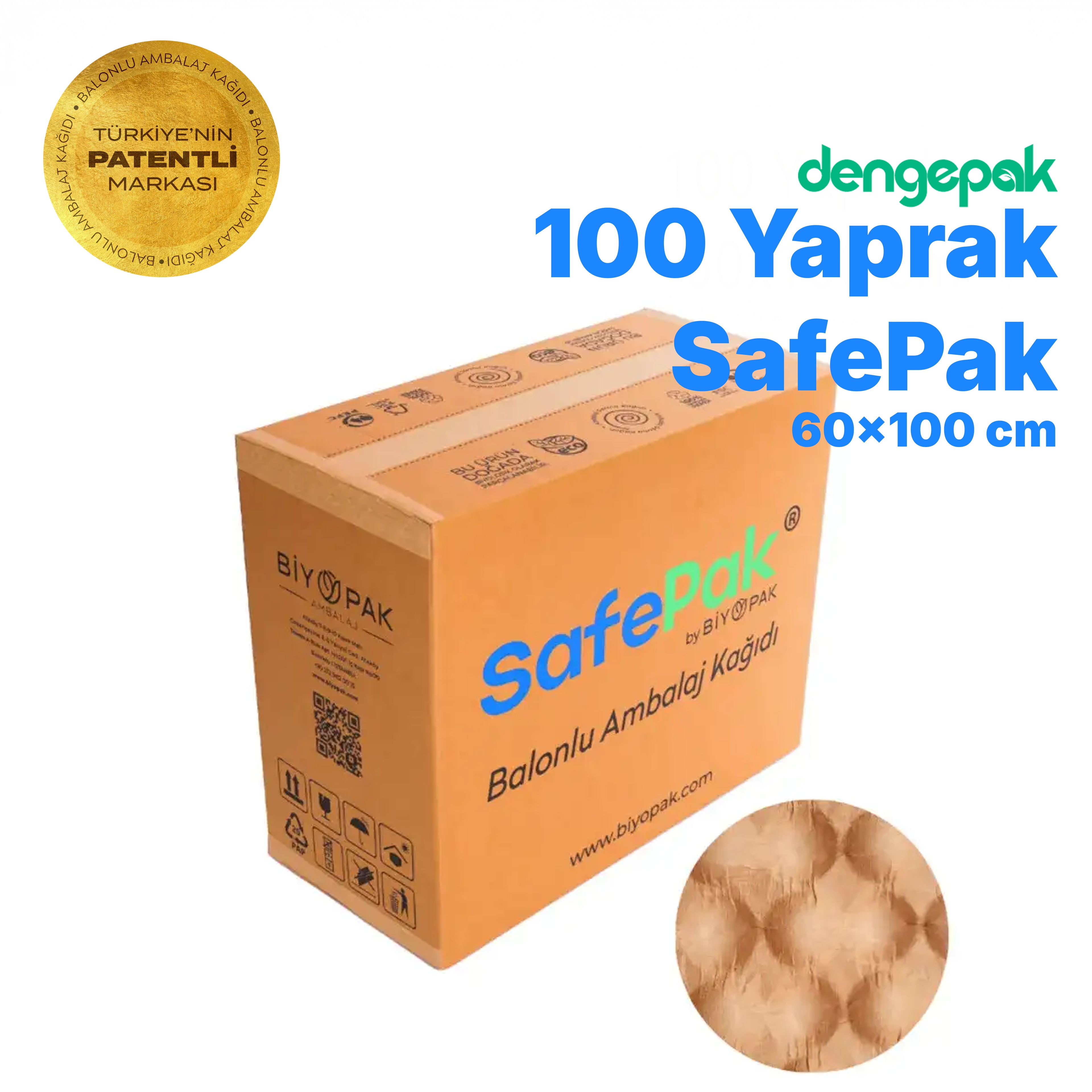 SafePak Balonlu Ambalaj Kağıdı 100 Yaprak (60x100 cm)