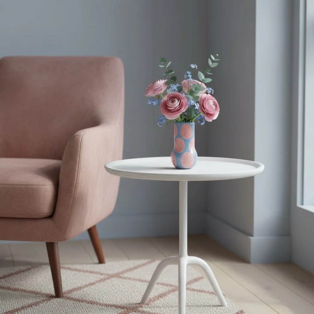 Pink Spotted Ceramic Vase