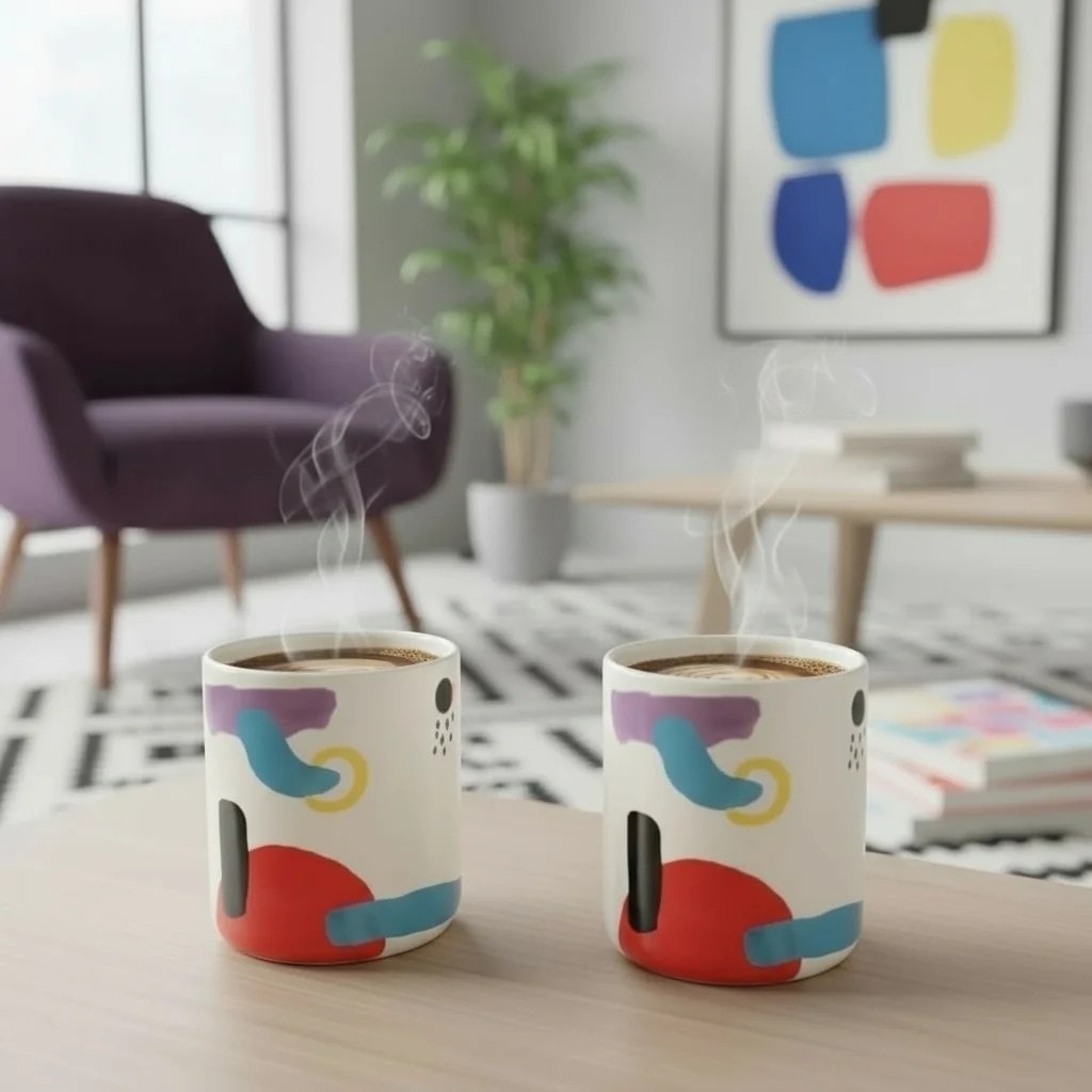 Set of 2 Stoneware Mugs