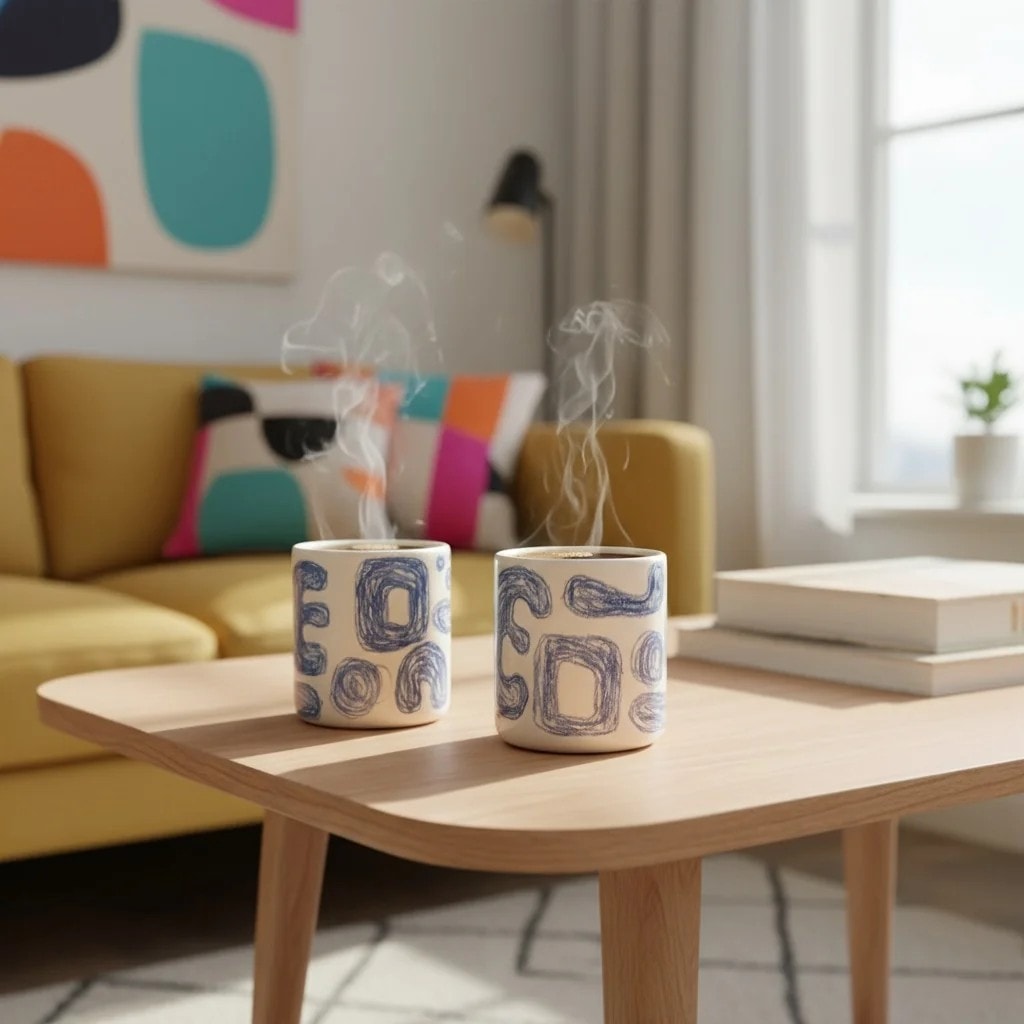 Set of 2 Ceramic Mugs