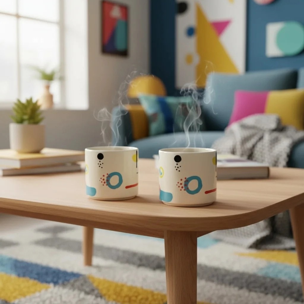 Set of 2 Ceramic Small Mugs