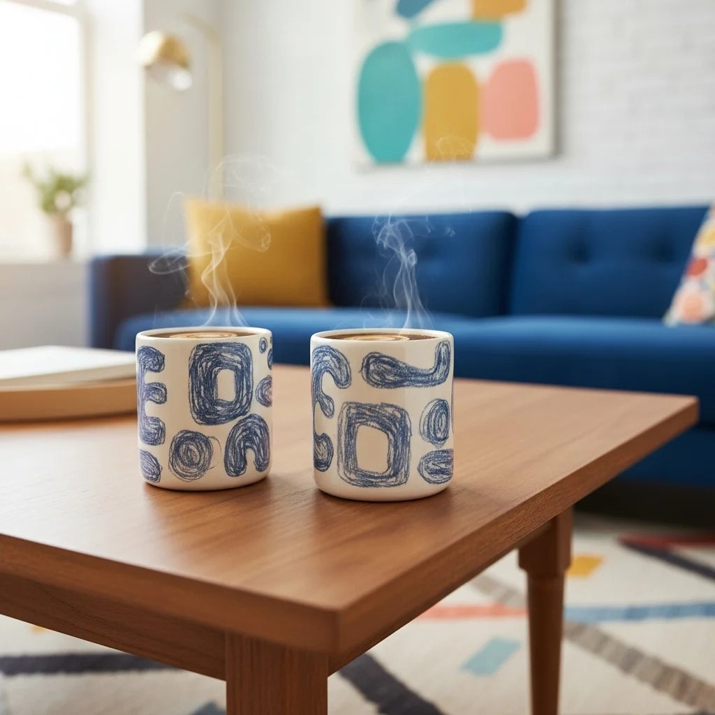 Set of 2 Ceramic Mugs