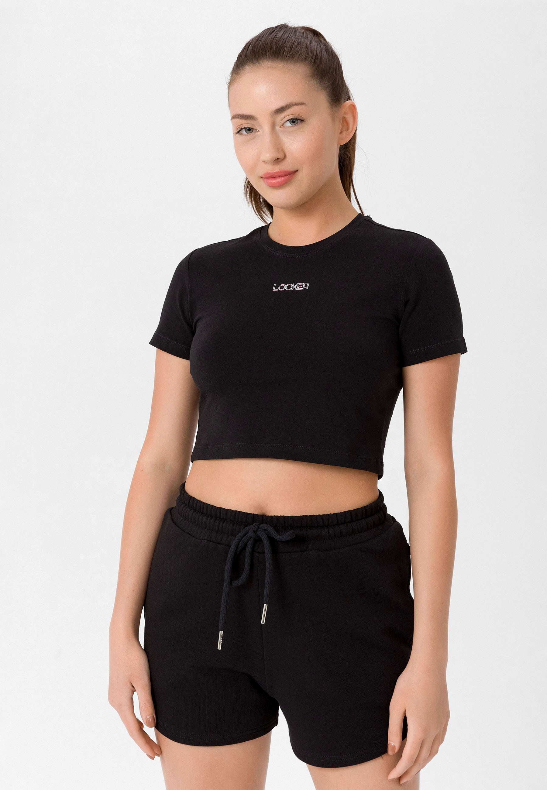 Kadın Slim Fit Crop T-Shirt