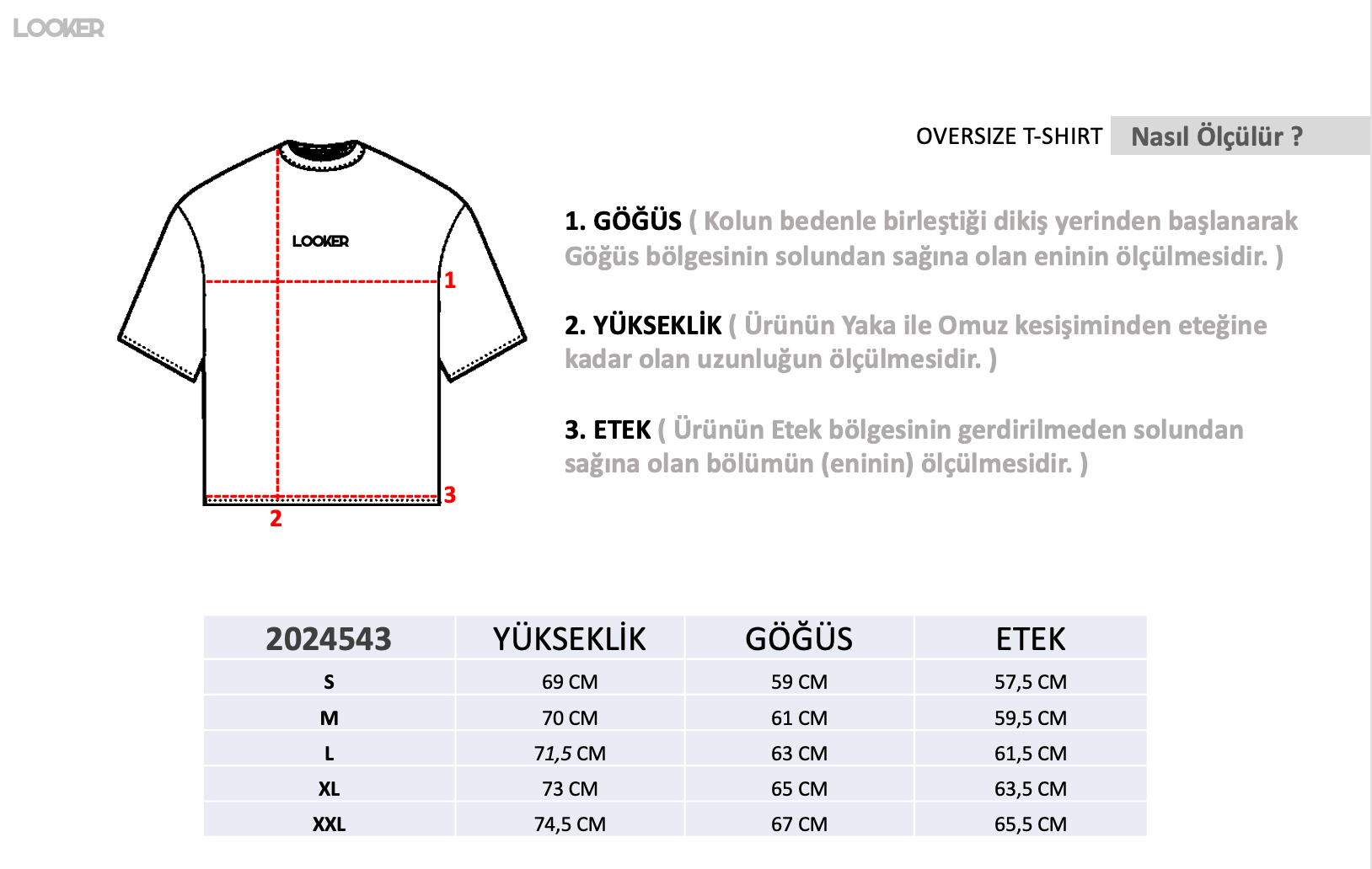 Erkek Oversize Kısa Kol T-Shirt 2024543