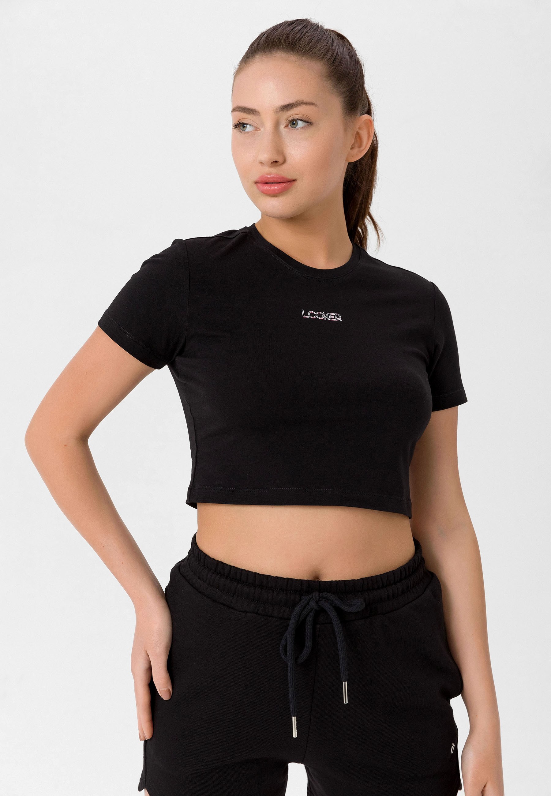 Kadın Slim Fit Crop T-Shirt