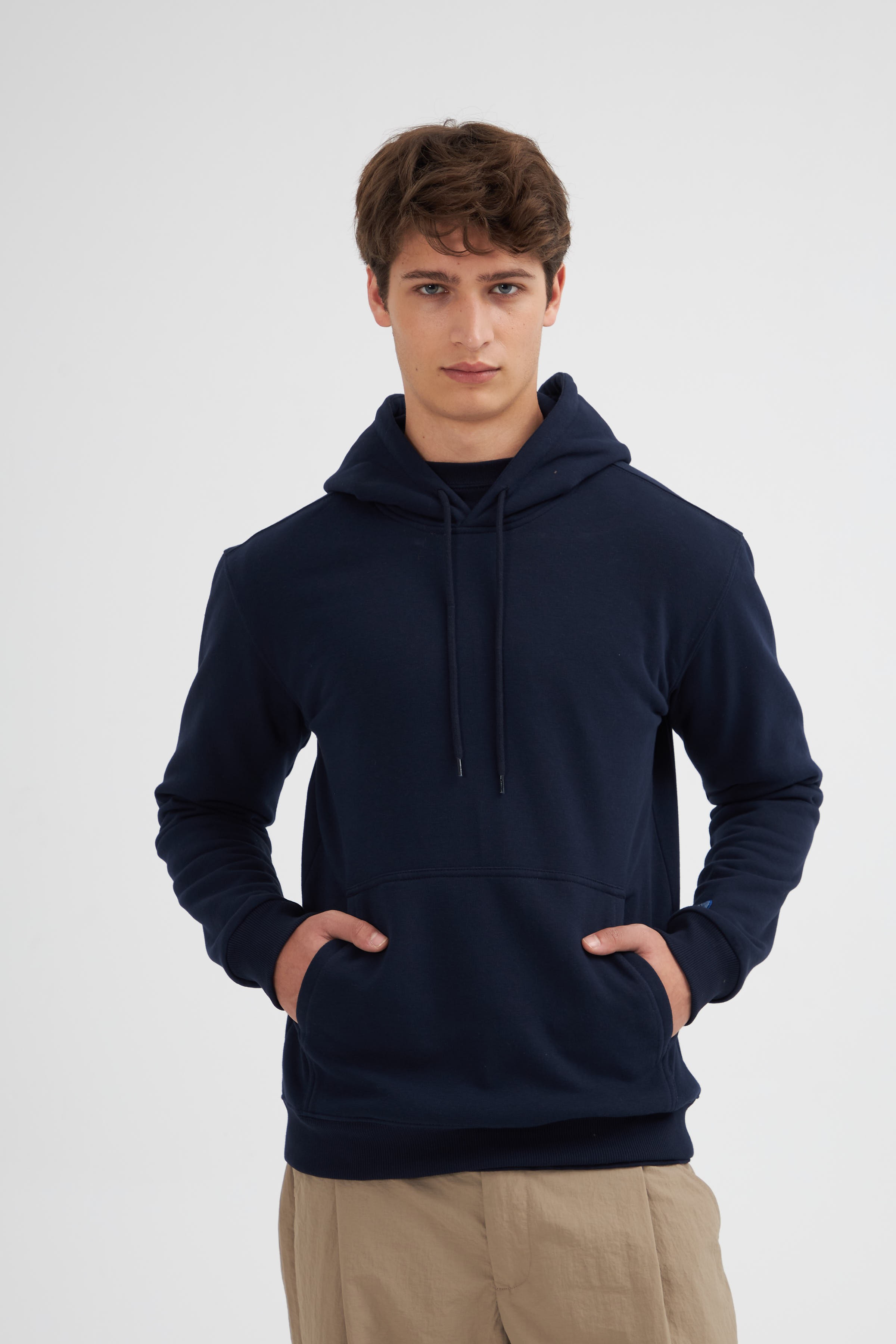 Erkek Basic Kapşonlu Sweatshirt - Hoodie 2024539