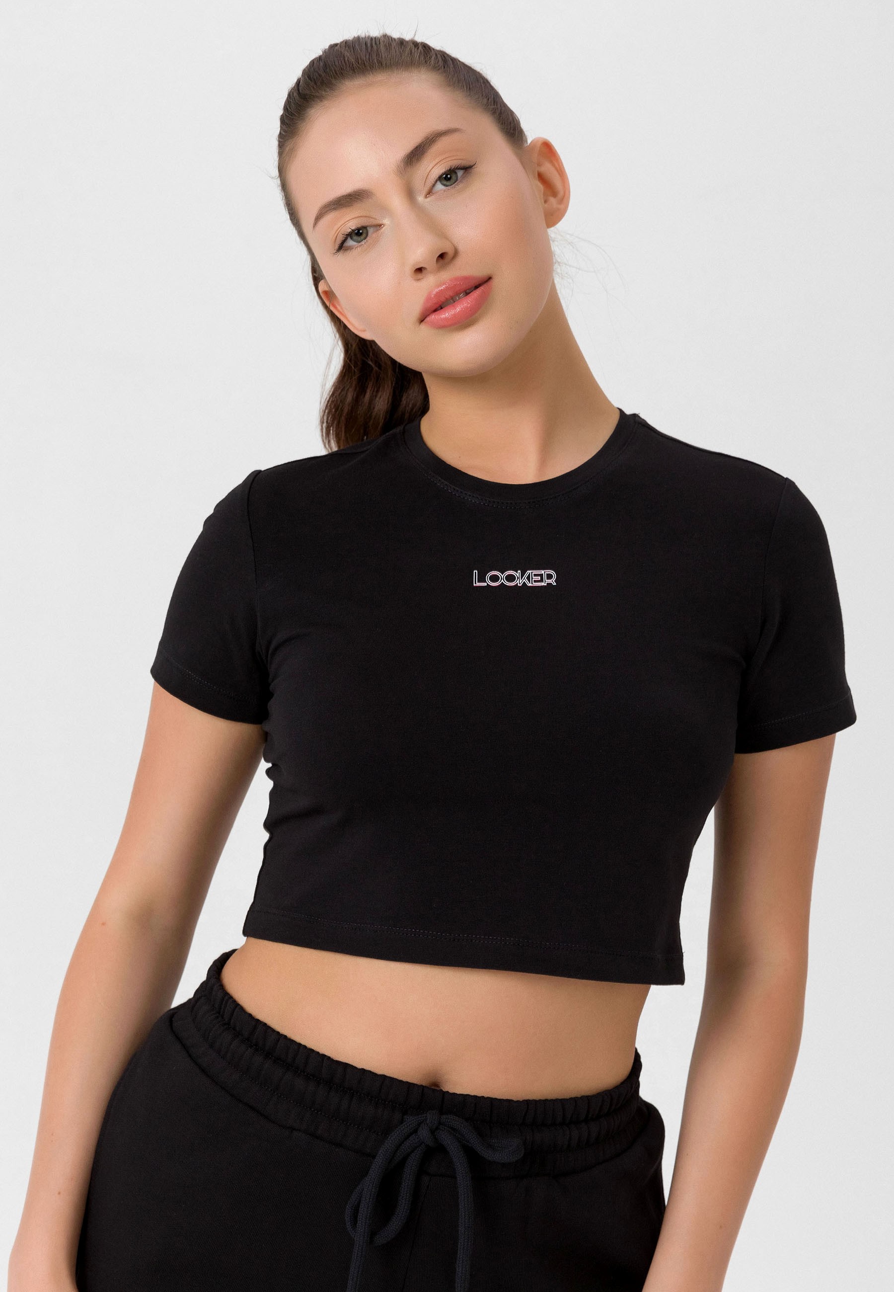 Kadın Slim Fit Crop T-Shirt