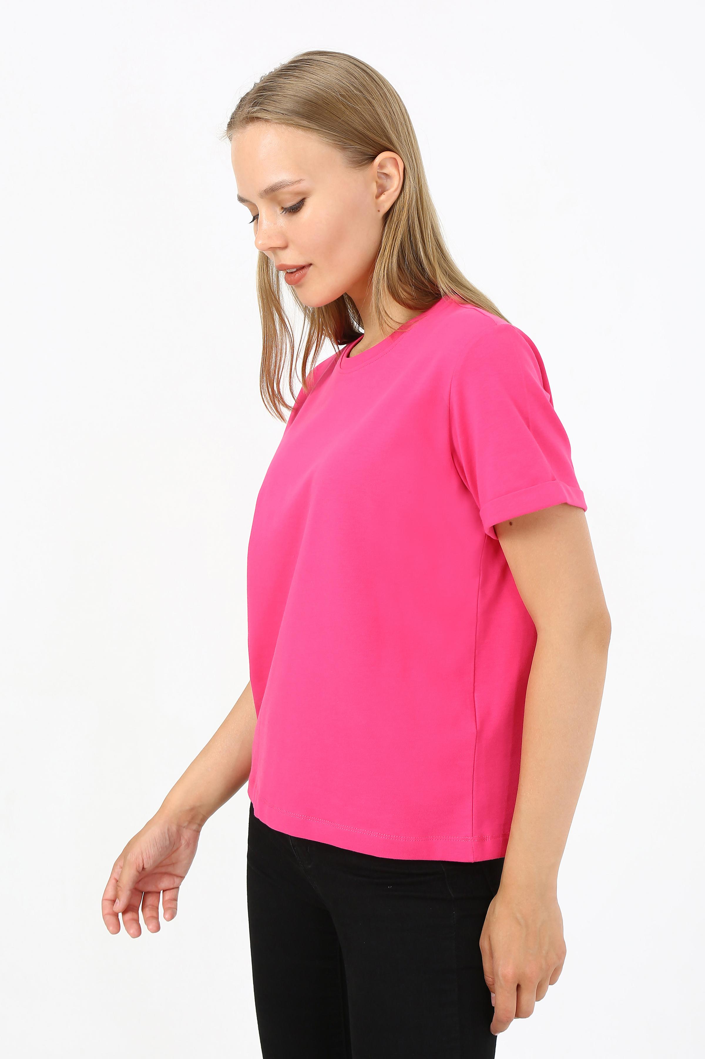 Kadın Duble Kol Regular Fit T-Shirt