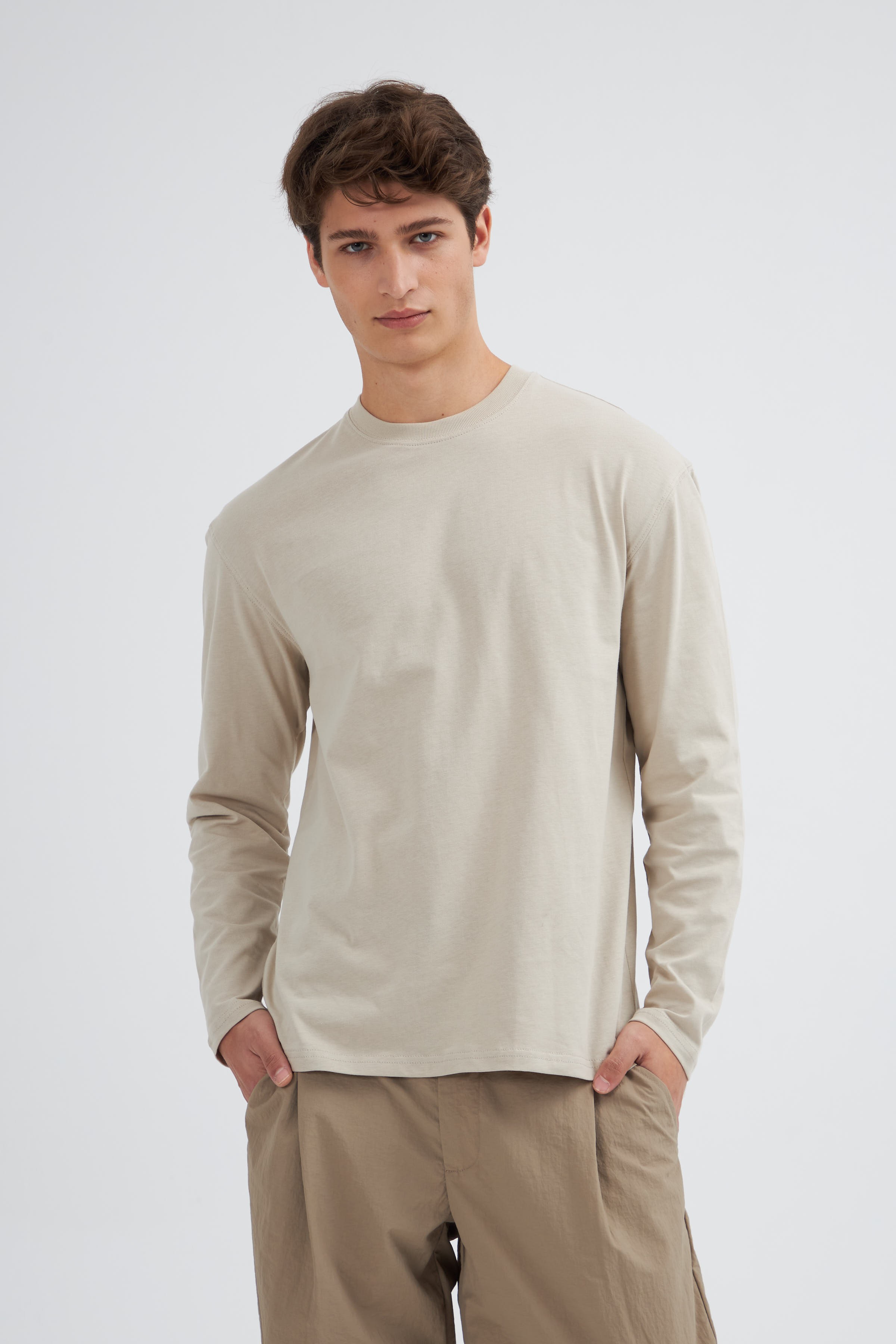 Erkek Oversize Uzun Kol T-Shirt 2024541