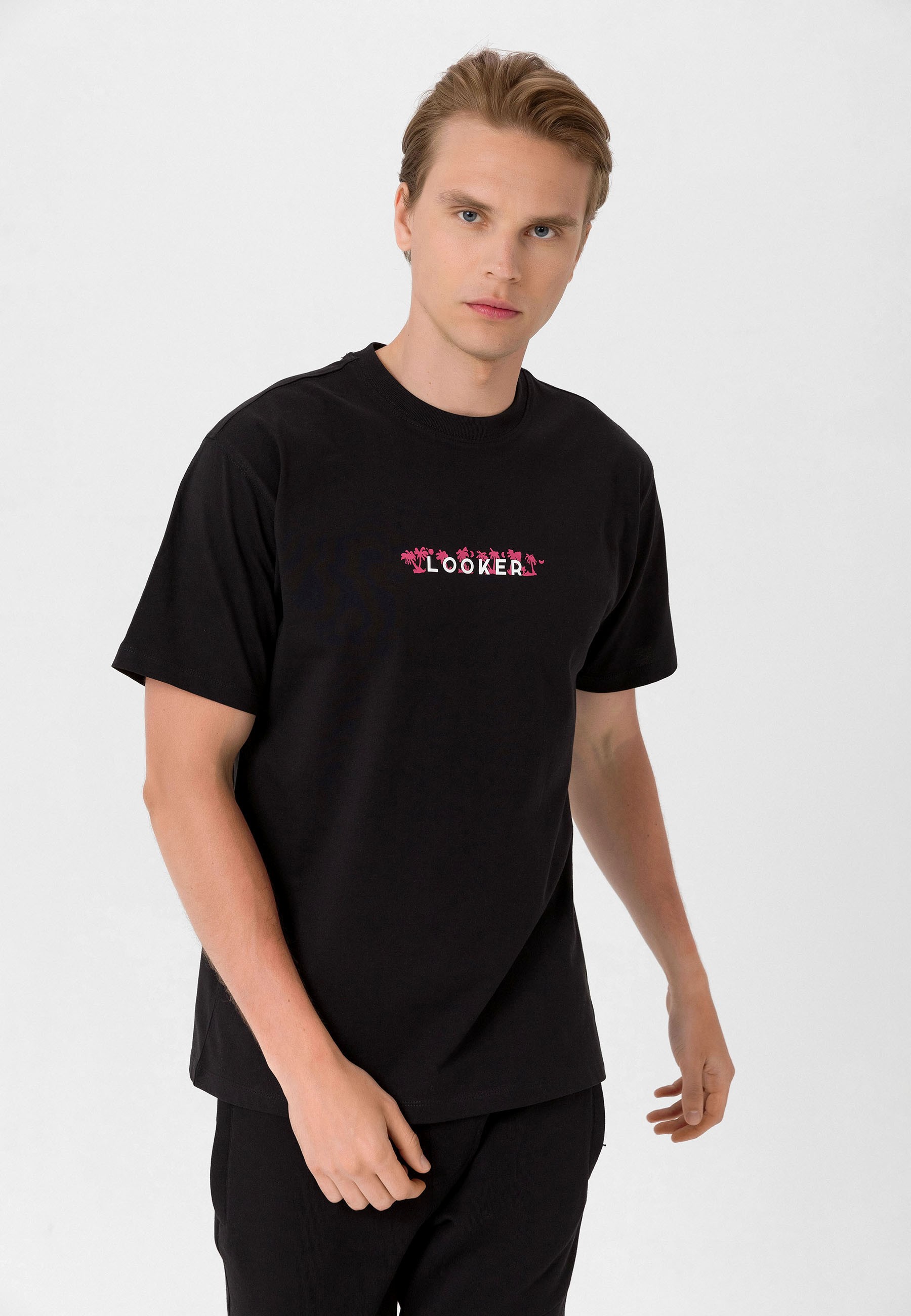 Erkek Baskılı Oversize T-Shirt