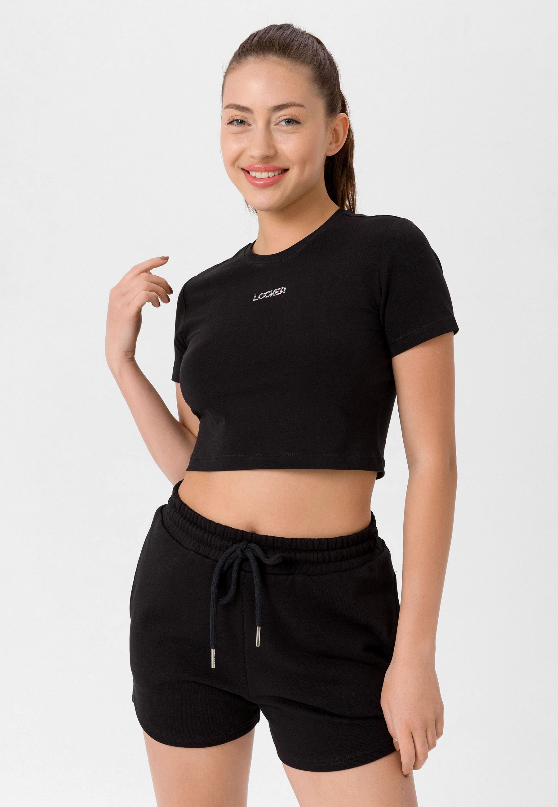 Kadın Slim Fit Crop T-Shirt