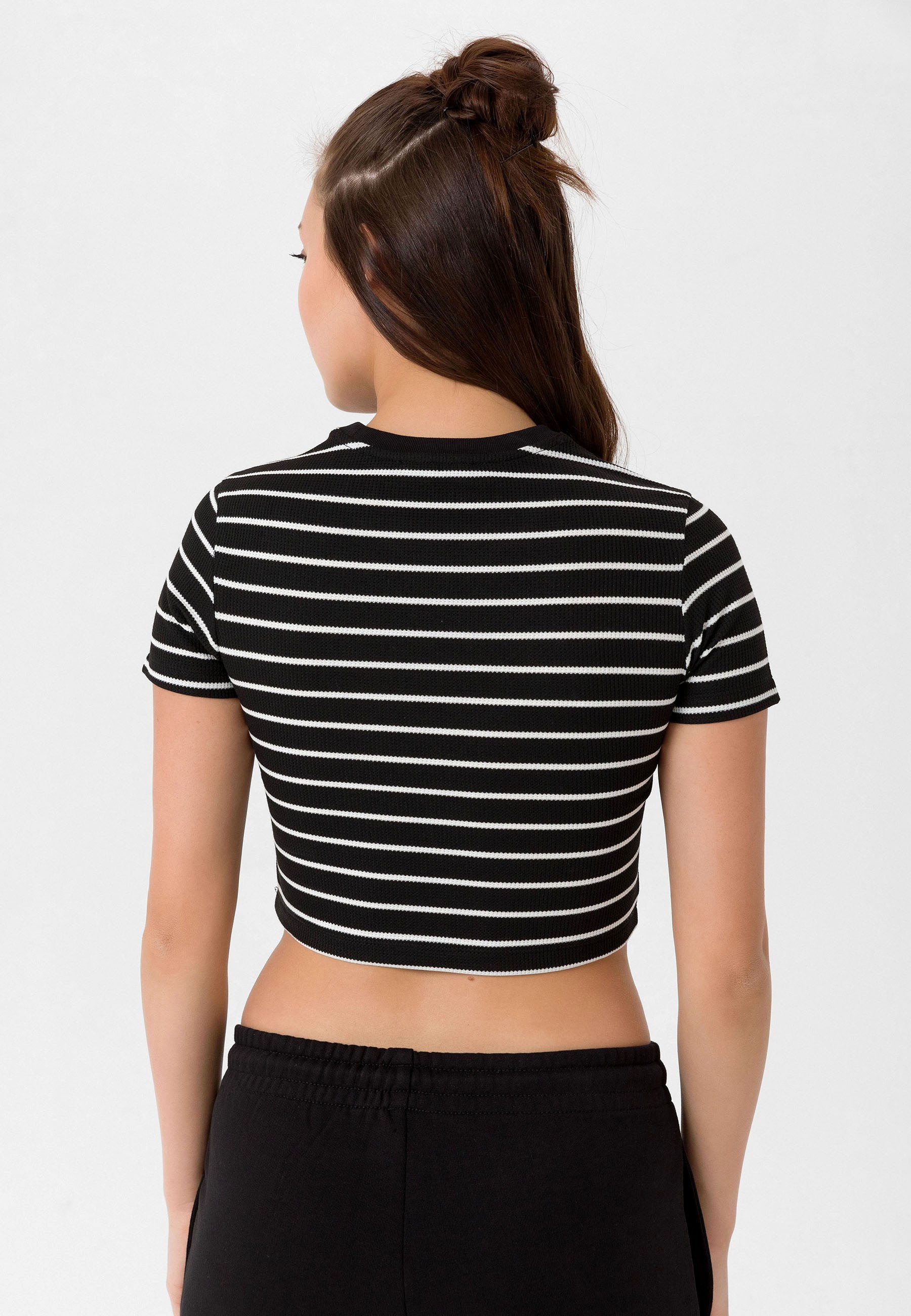 Women's Striped Crop T-Shirt