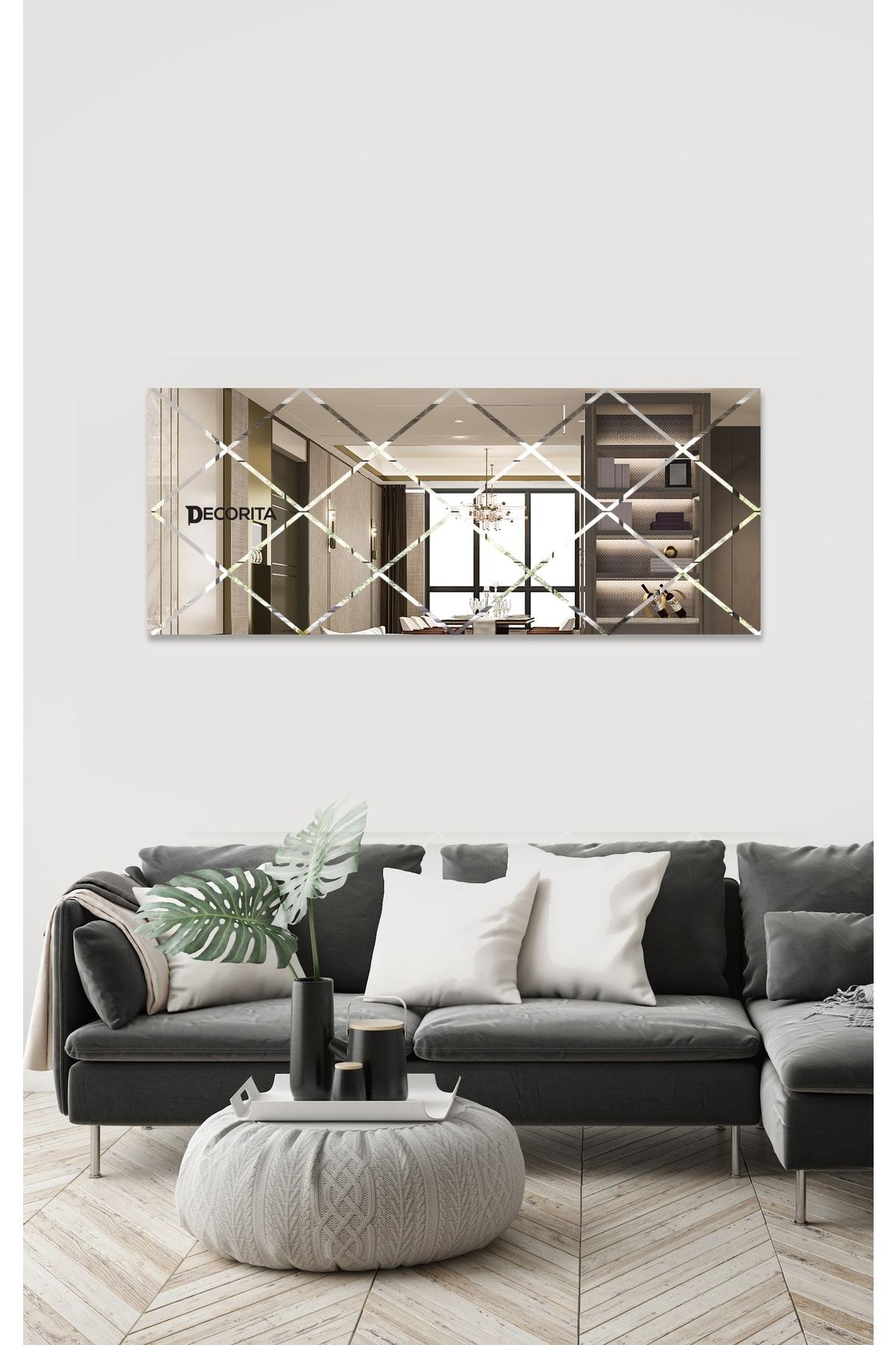 Ayna - Baklava Desenli Ayna - 130cm X 50cm