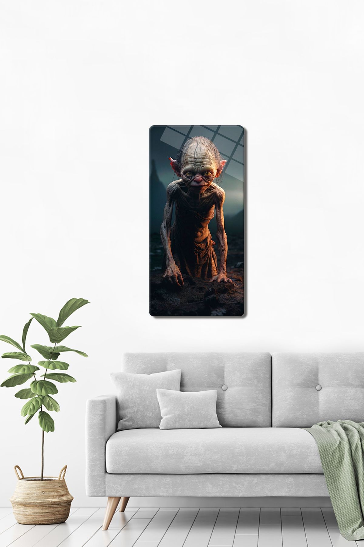 Cam Tablo | Modern Art Serisi | Gollum | 40cm x 80cm