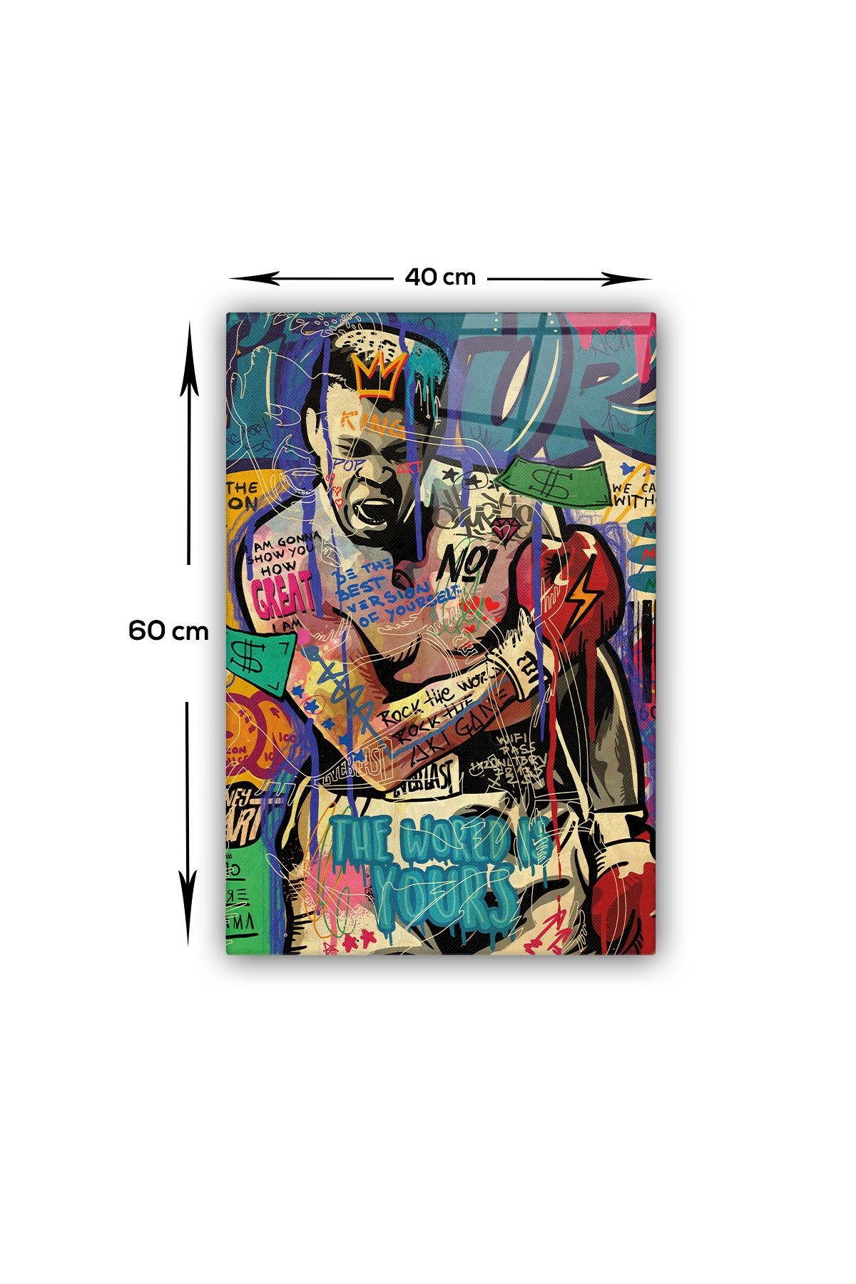 Cam Tablo | Popart Serisi | Muhammed Ali |