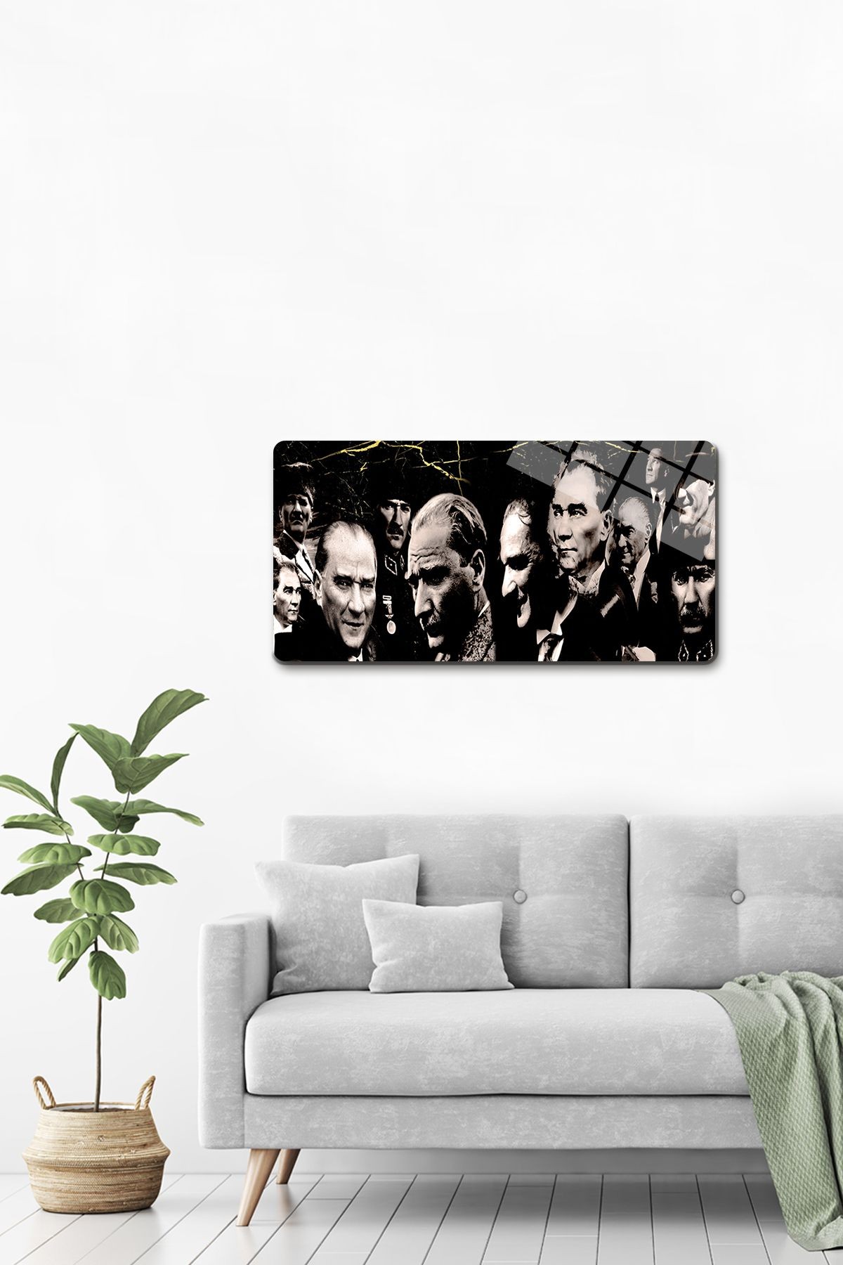 Cam Tablo | Atatürk Serisi | Karma Atatürk | 40cm x 80cm