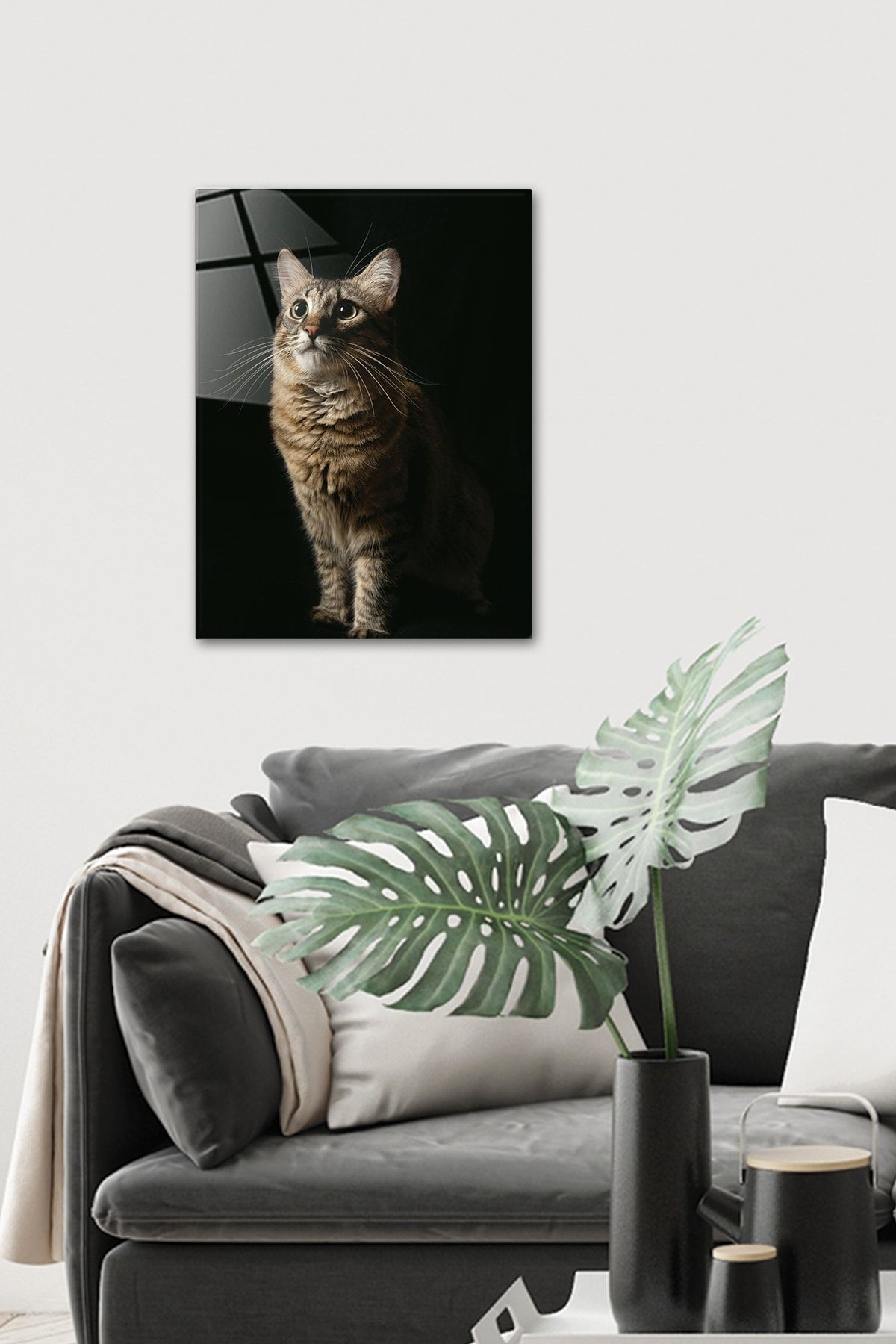 Hayvanlar | Cam Tablo | Kedi | 30cm X 40cm