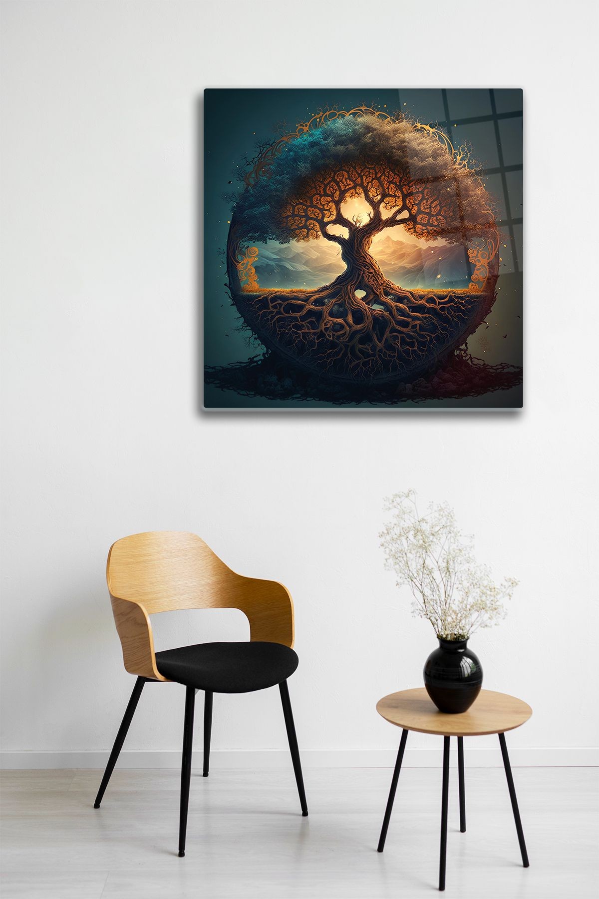 Cam Tablo | Tree of Life - Hayat Ağacı | 60cm x 60cm