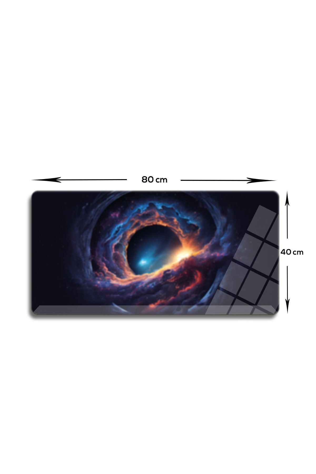Cam Mouse Pad | Cam Masa Matı | Night Sky | Large | 40cm X 80cm