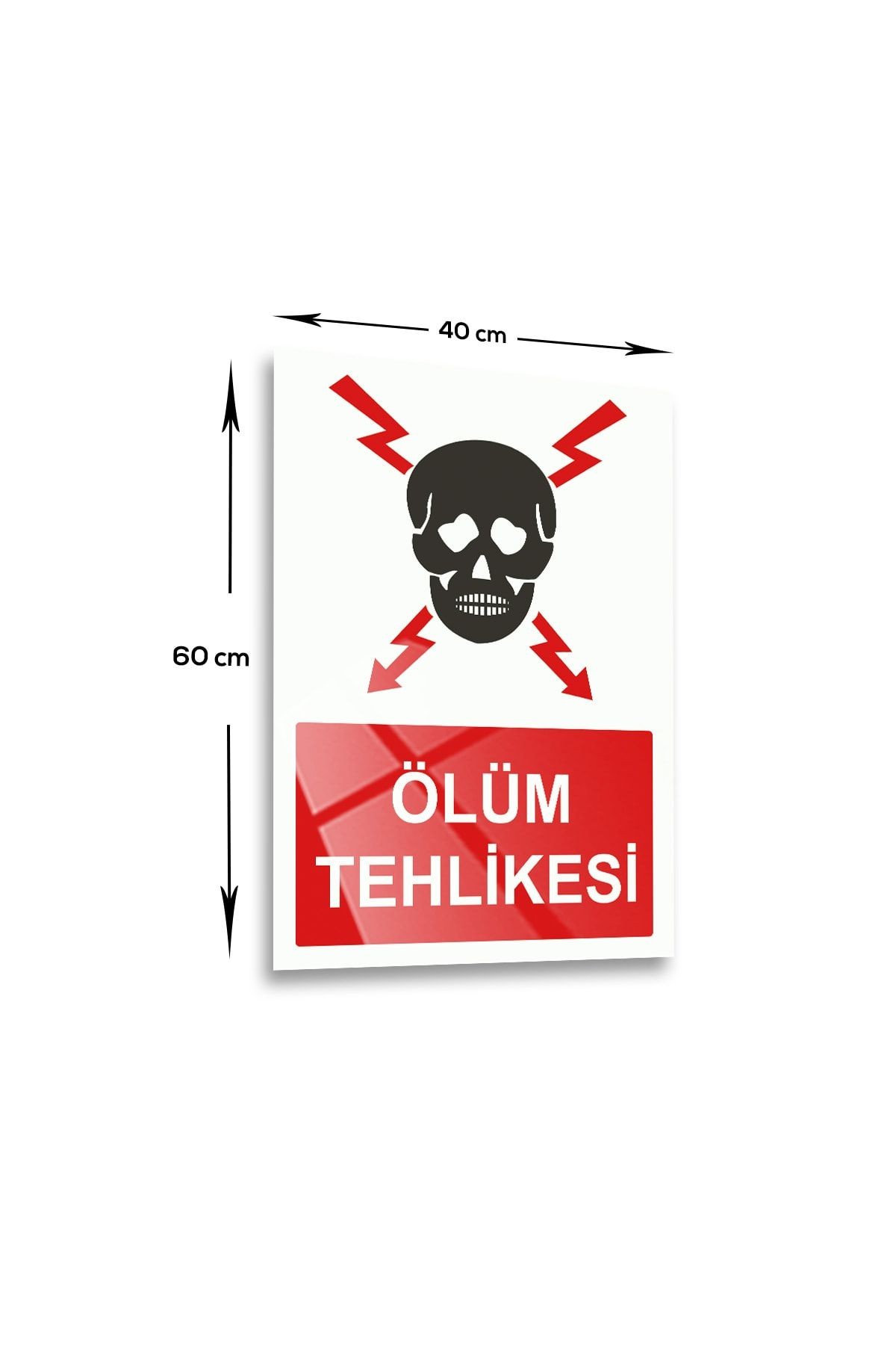Cam Pano | Ölüm Tehlikesi Cam Tabela | 40cm X 60cm
