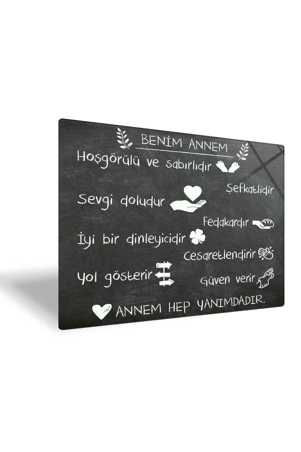 Anneler Gününe Özel Benim Annem Kara Tahta Fon 49,5cm X 76cm