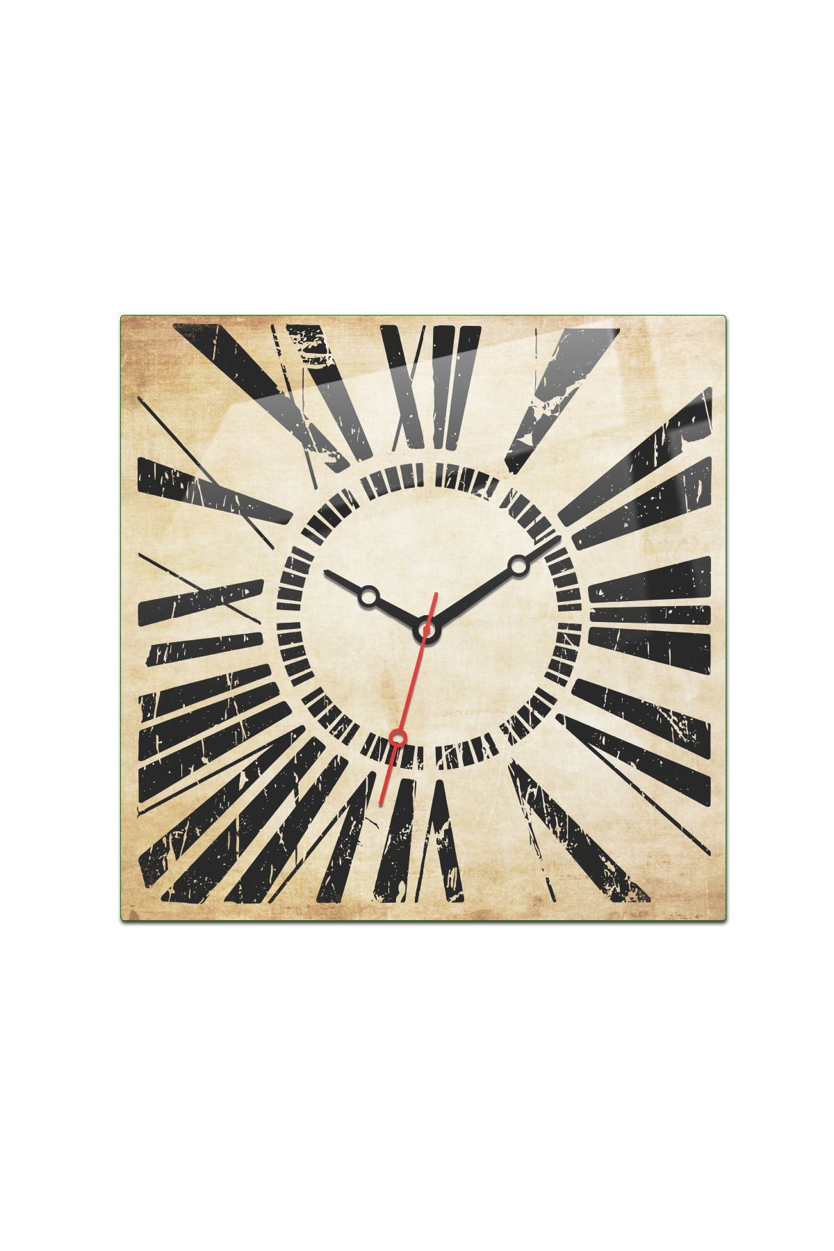 Cam Duvar Saati | Roma Rakamlı Retro | 32cm x 32cm