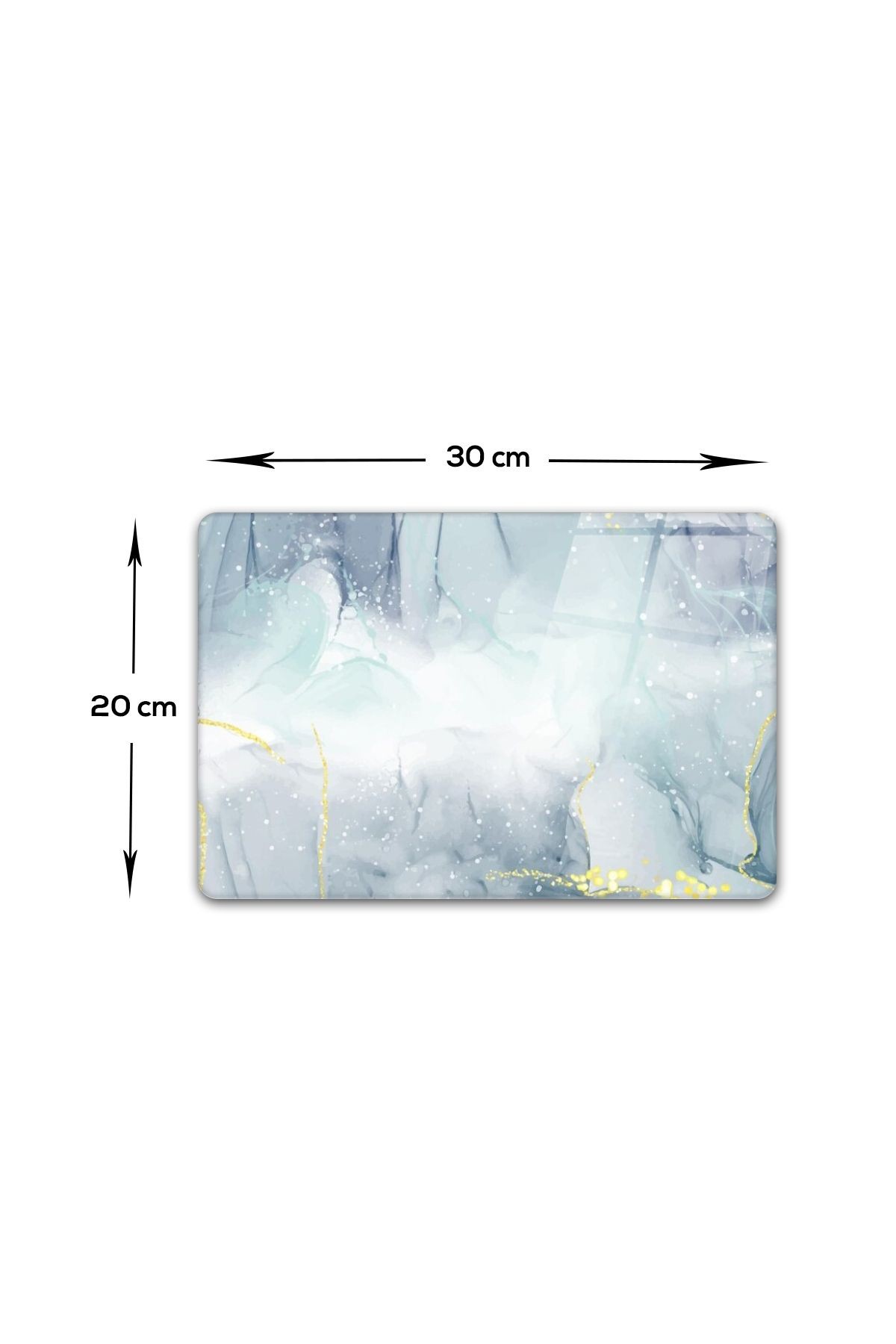 Cam Kesme Tahtası - Cam Kesme Tablası | Soyut Suluboya | 20cm x 30cm