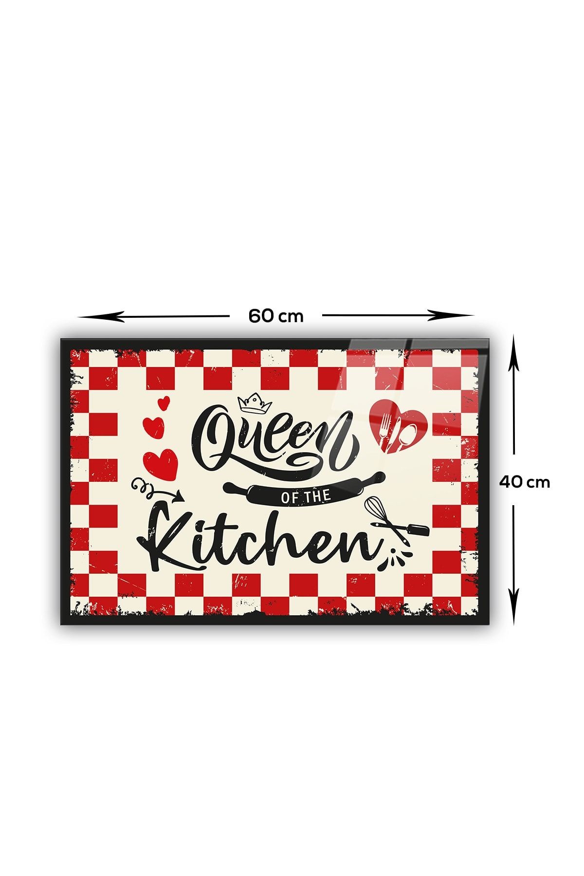 Cam Ocak Arkası Koruyucu Kitchen Queen 40cm X 60cm