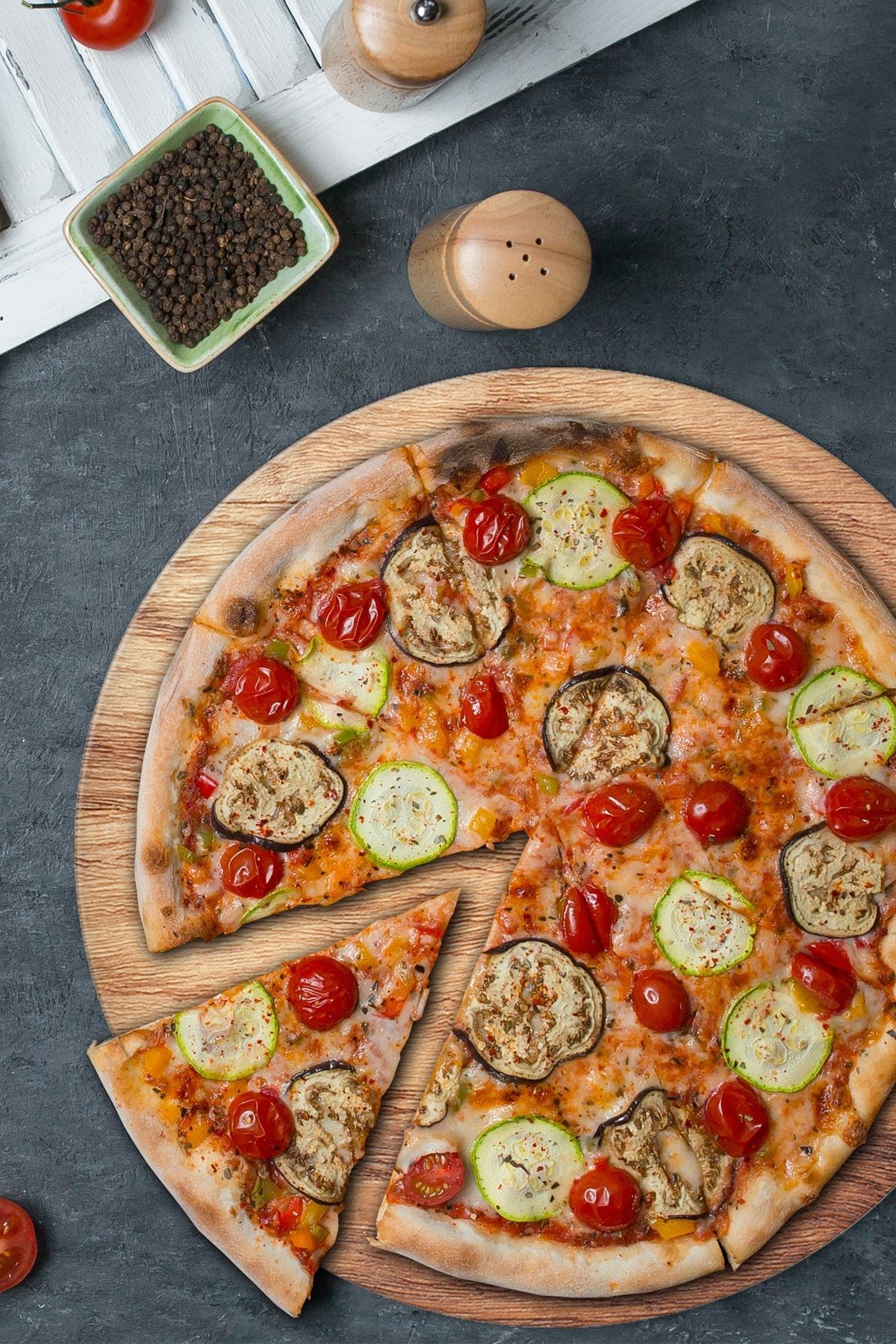 Ahşap Görünümlü | Orta Boy Pizza Servis Tabağı| Çap 32cm