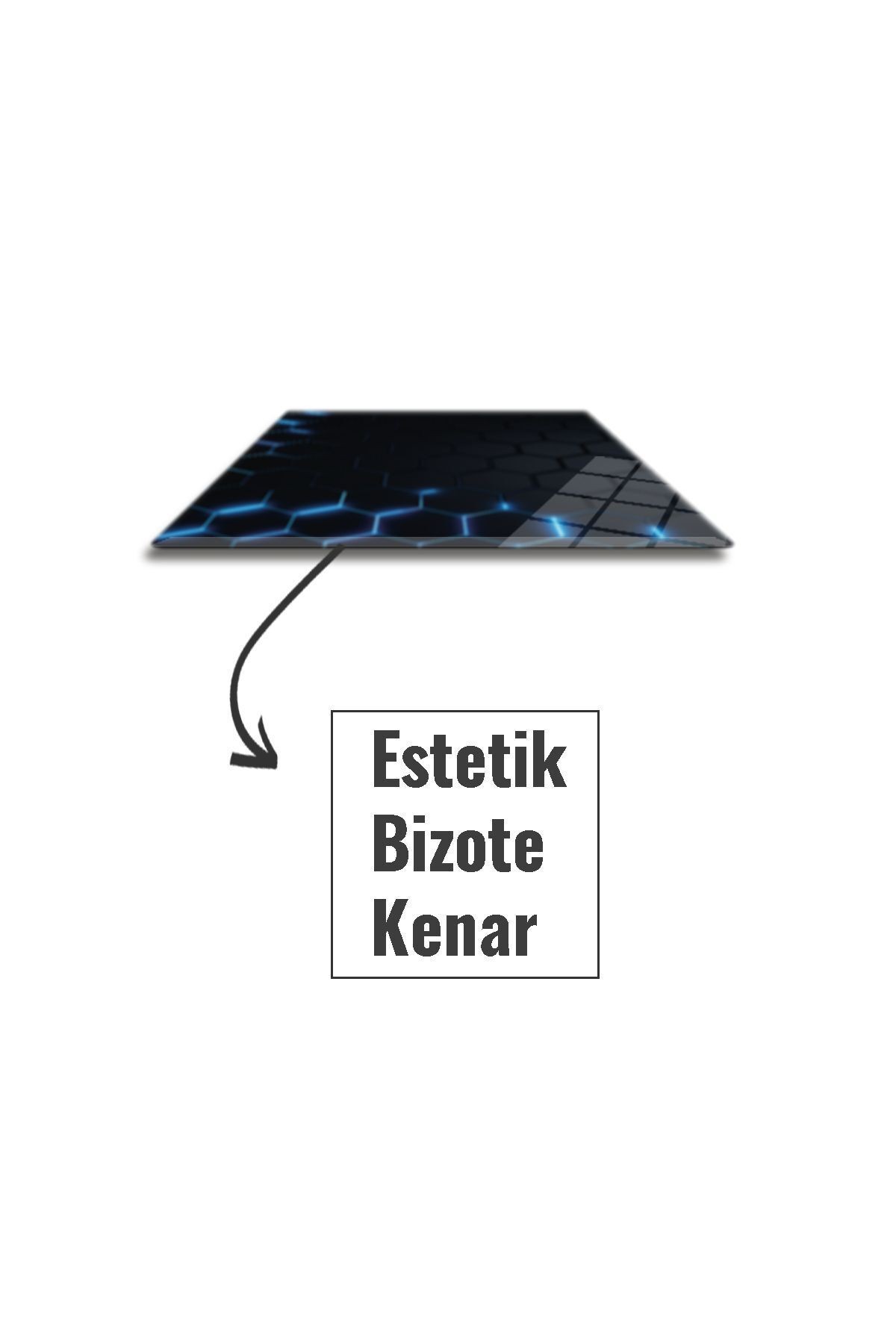 Cam Mouse Pad | Cam Masa Matı | Hex Textured | Small | 18cm X 22cm