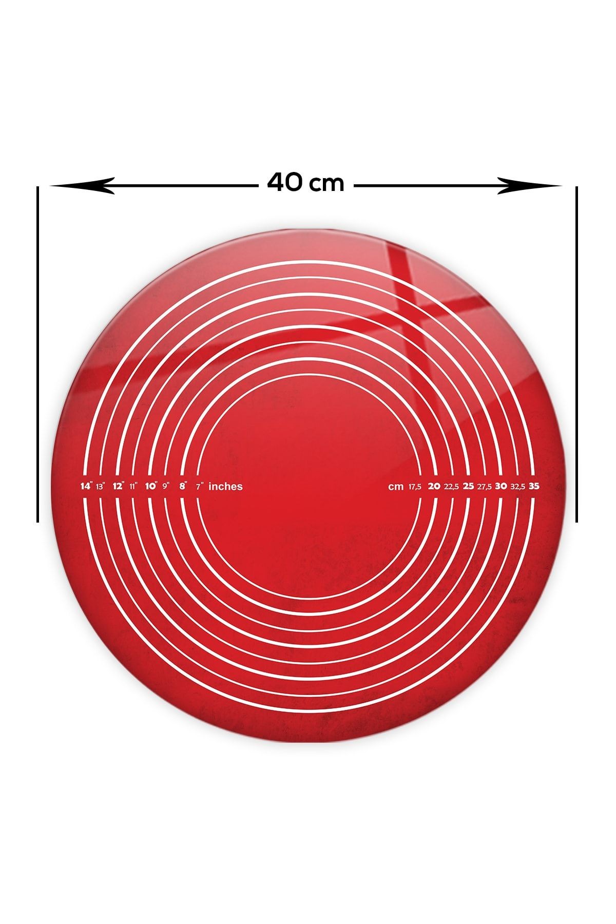 | Cam Hamur Açma Matı | Kırmızı Doku | Çap40 Cm