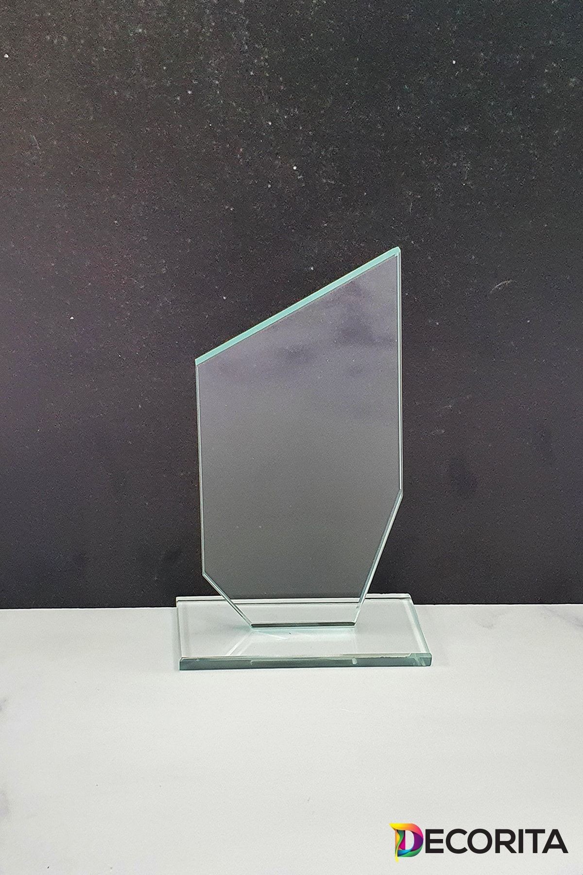 Plaket | Kristal Cam Plaket | Şekil-2 | Baskısız | 10'lu Takım