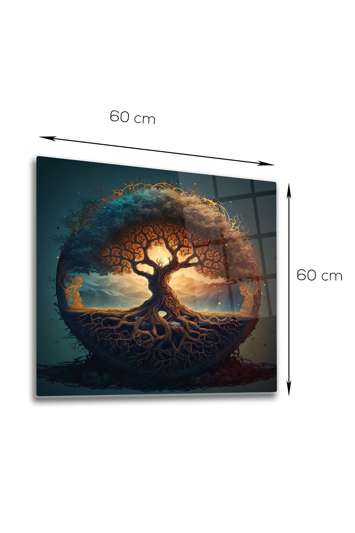 Cam Tablo | Tree of Life - Hayat Ağacı | 60cm x 60cm