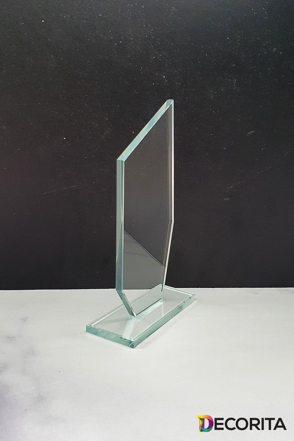 Plaket | Kristal Cam Plaket | Şekil-2 | Baskısız | 10'lu Takım