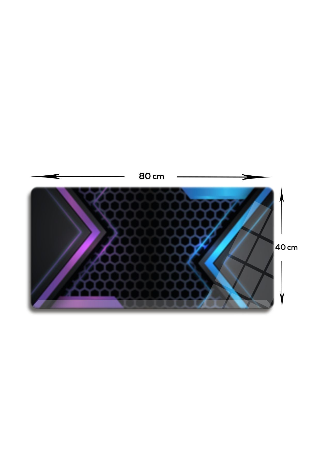 Cam Mouse Pad | Cam Masa Matı | Light Effect | Large | 40cm X 80cm