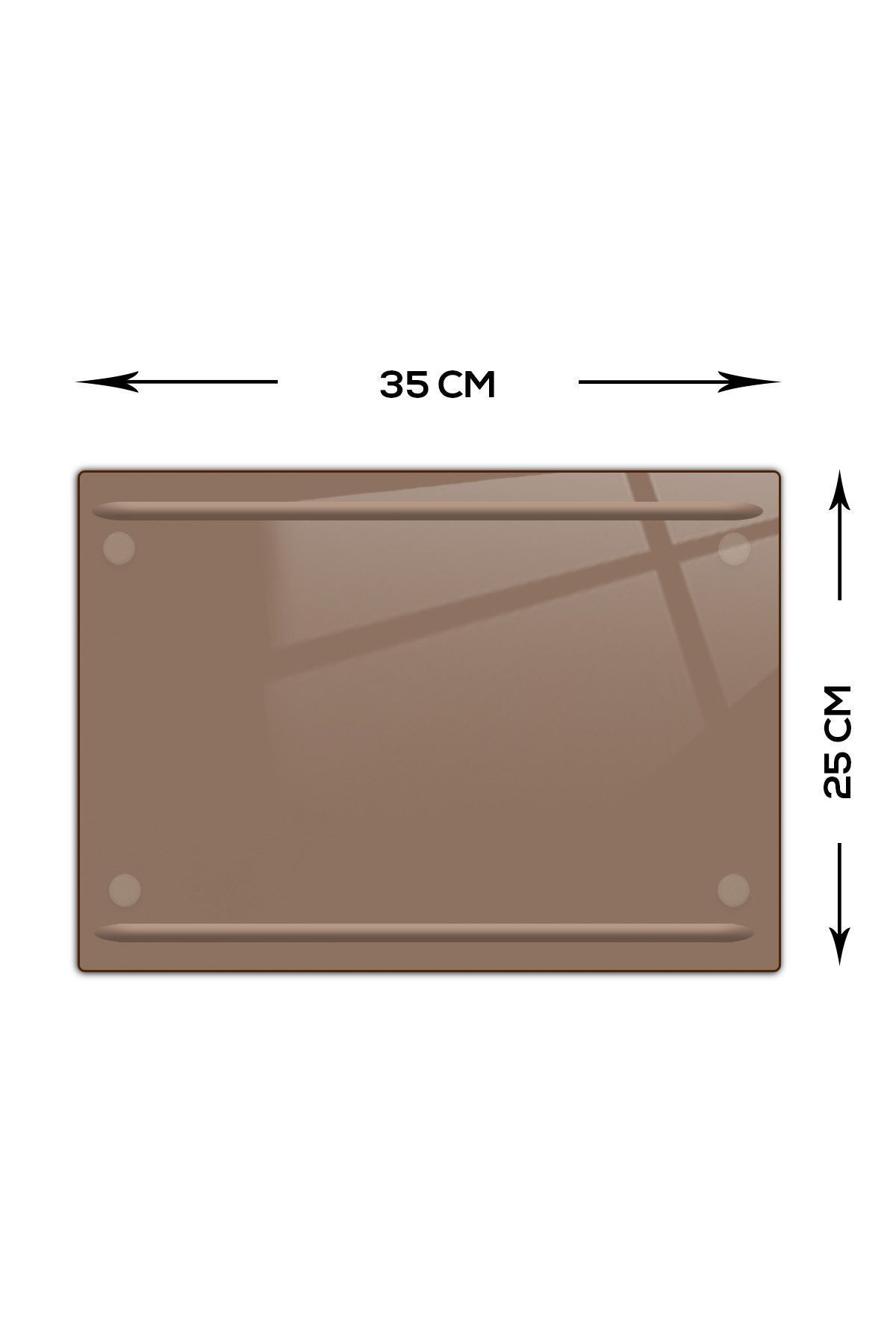 Kanallı Cam Kesme Tahtası - Cam Kesme Tablası | Bronz Cam | 25cm x 35cm | Patentli Ürün