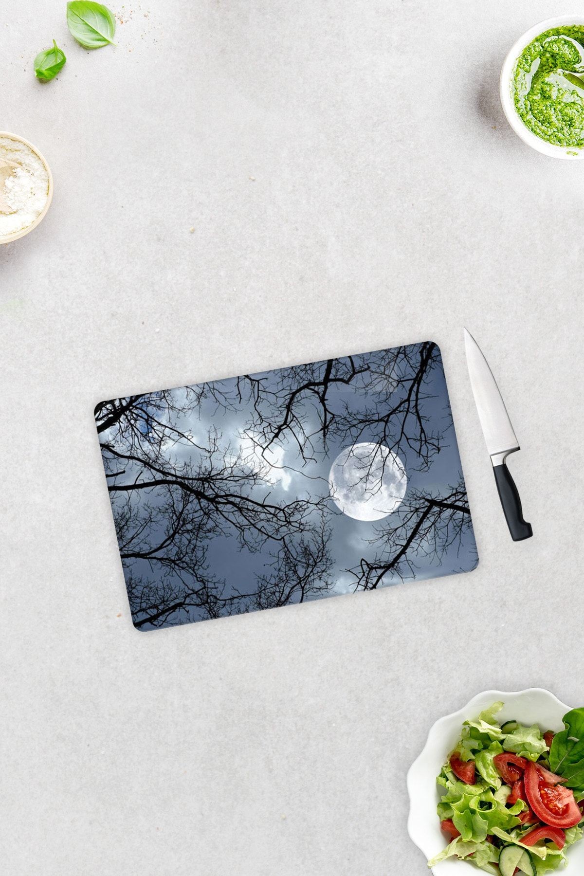 Gece Desen | Cam Kesme Tahtası - Cam Kesme Tablası | 20cm X 30cm