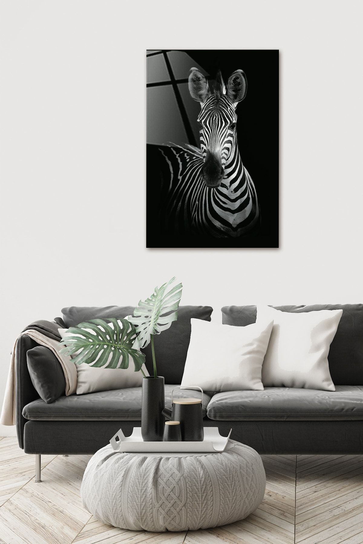 Hayvanlar | Cam Tablo | Zebra | 40cm X 60cm