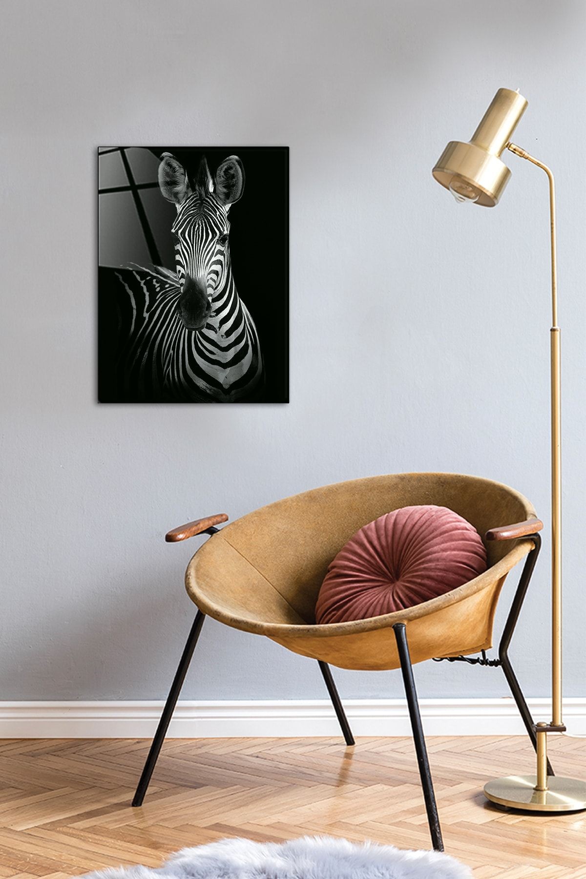 Hayvanlar | Cam Tablo | Zebra | 30cm X 40cm