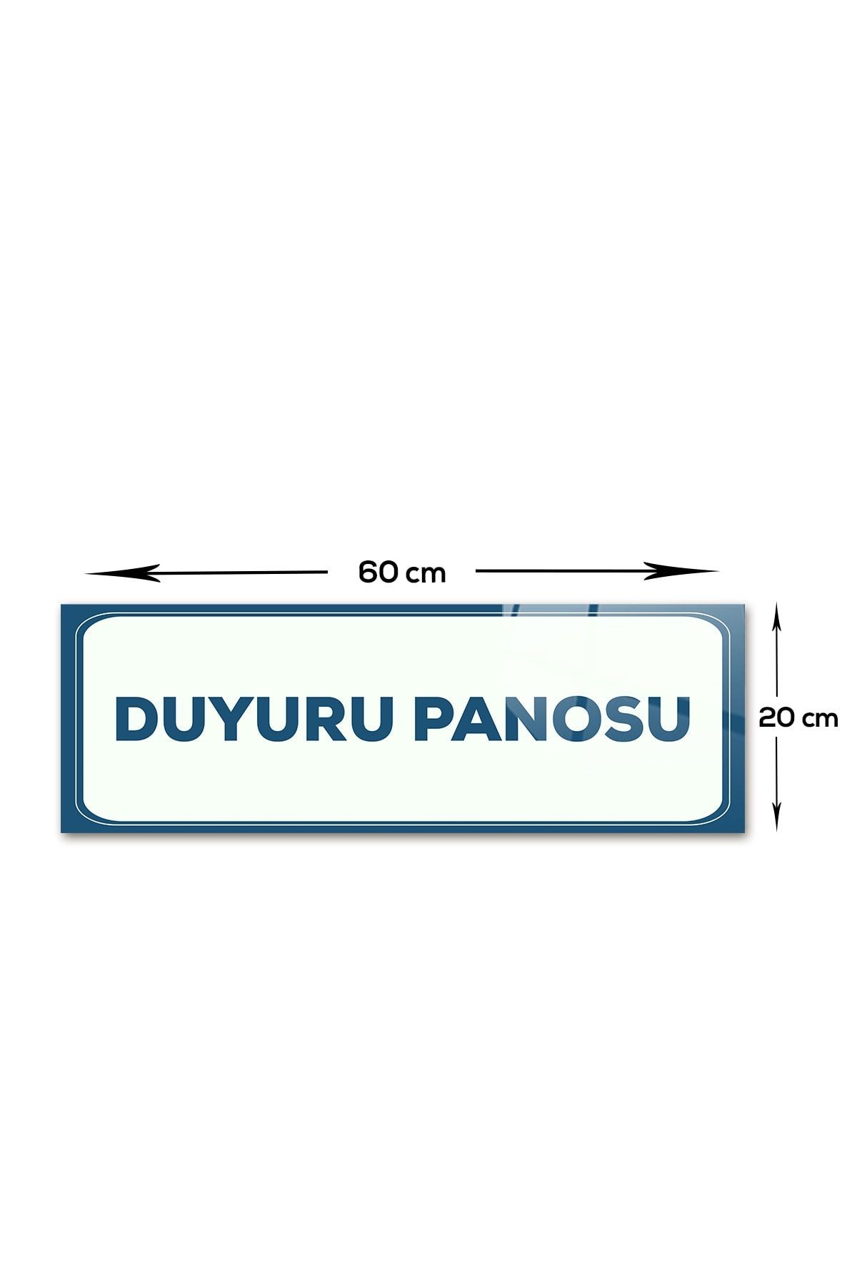 | Cam Yönlendirme Levhası | Duyuru Panosu | 60cm X 20cm