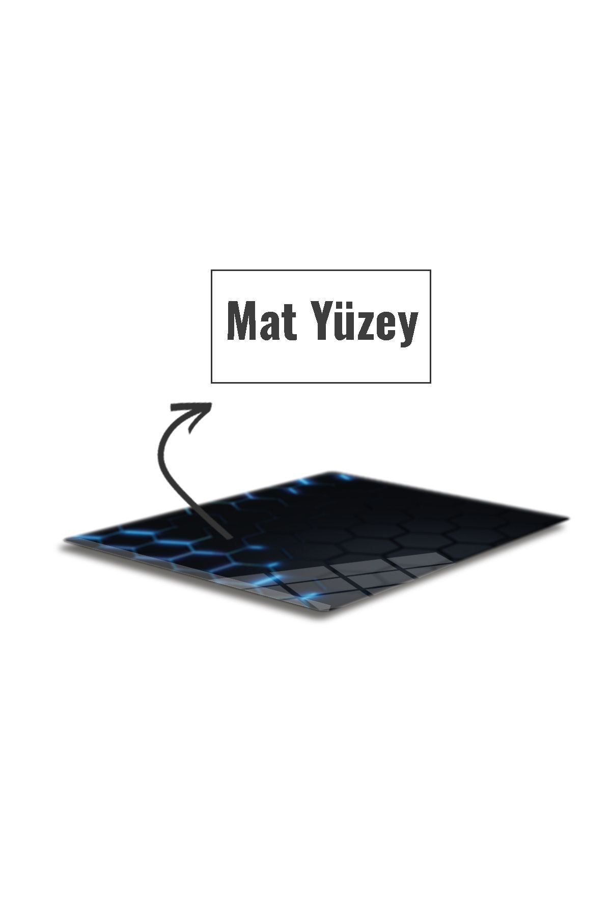Cam Mouse Pad | Cam Masa Matı | Hex Textured | Small | 18cm X 22cm